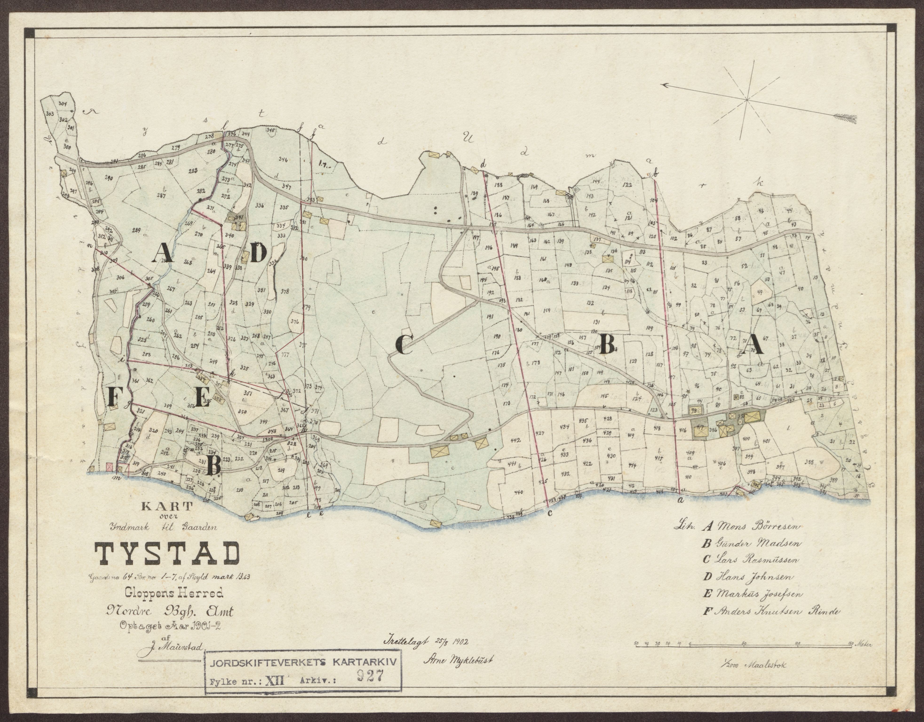 Jordskifteverkets kartarkiv, AV/RA-S-3929/T, 1859-1988, p. 1060
