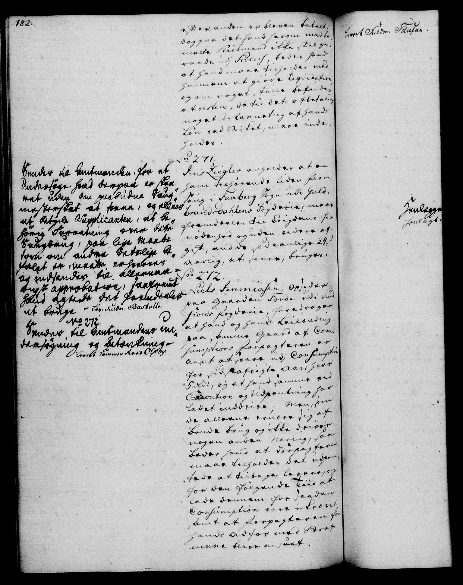 Rentekammeret, Kammerkanselliet, AV/RA-EA-3111/G/Gh/Gha/L0034: Norsk ekstraktmemorialprotokoll (merket RK 53.79), 1756-1759, p. 182