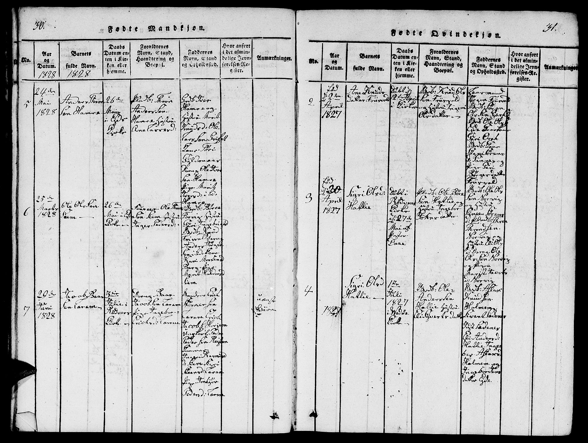 Ministerialprotokoller, klokkerbøker og fødselsregistre - Møre og Romsdal, AV/SAT-A-1454/542/L0558: Parish register (copy) no. 542C01, 1818-1836, p. 30-31