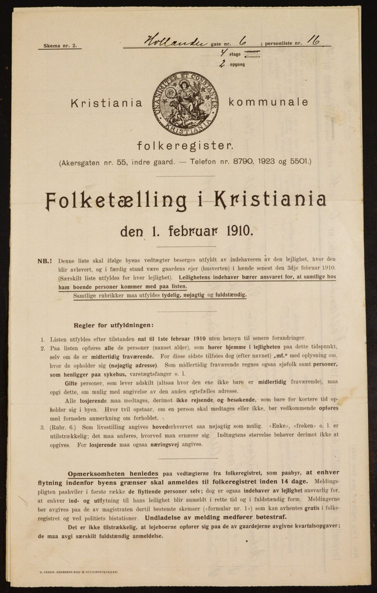 OBA, Municipal Census 1910 for Kristiania, 1910, p. 39980