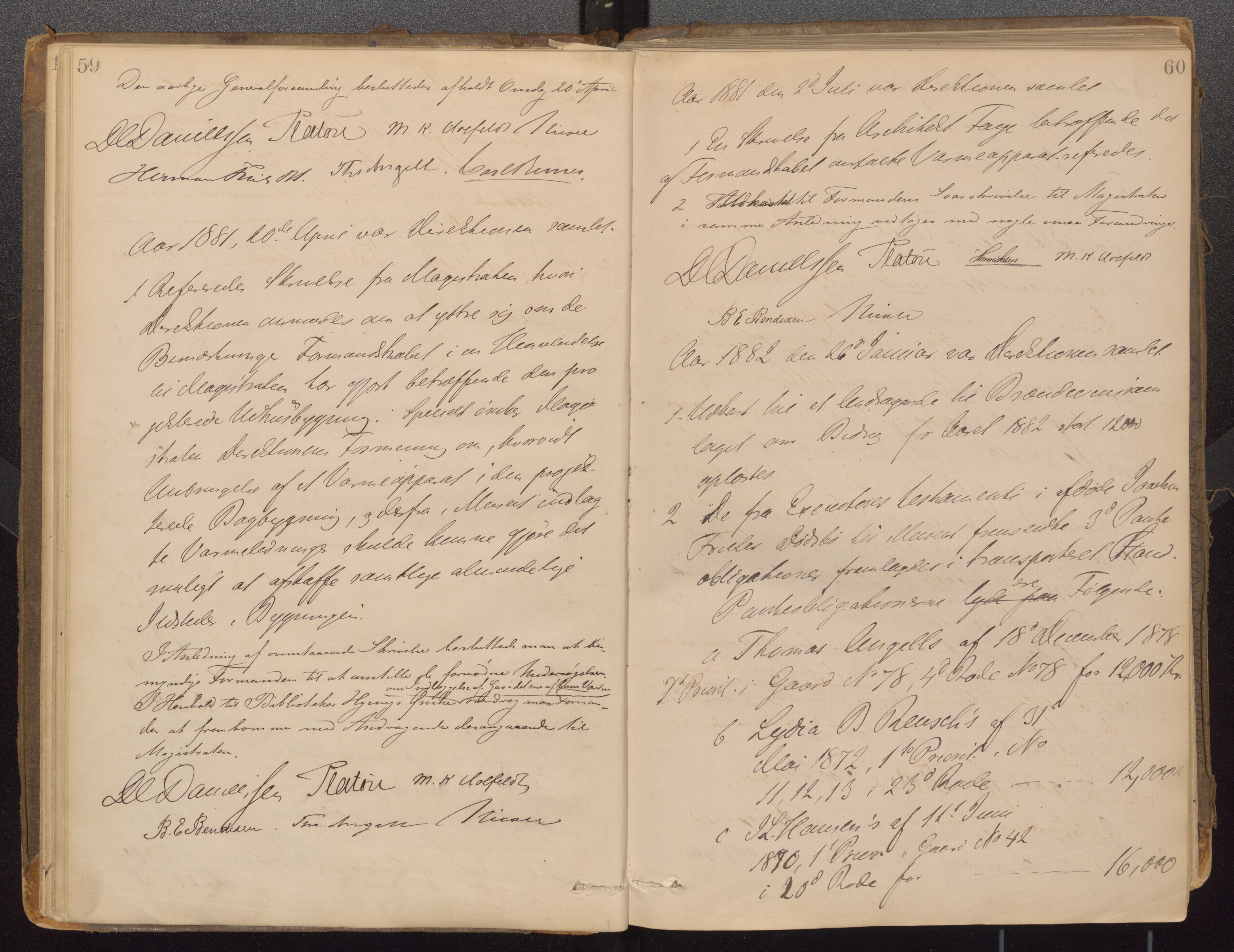 Bergens Museum, UMB/A007/A/Aa/L0007: Forhandlingsprotokoll , 1872-1906, p. 59,60
