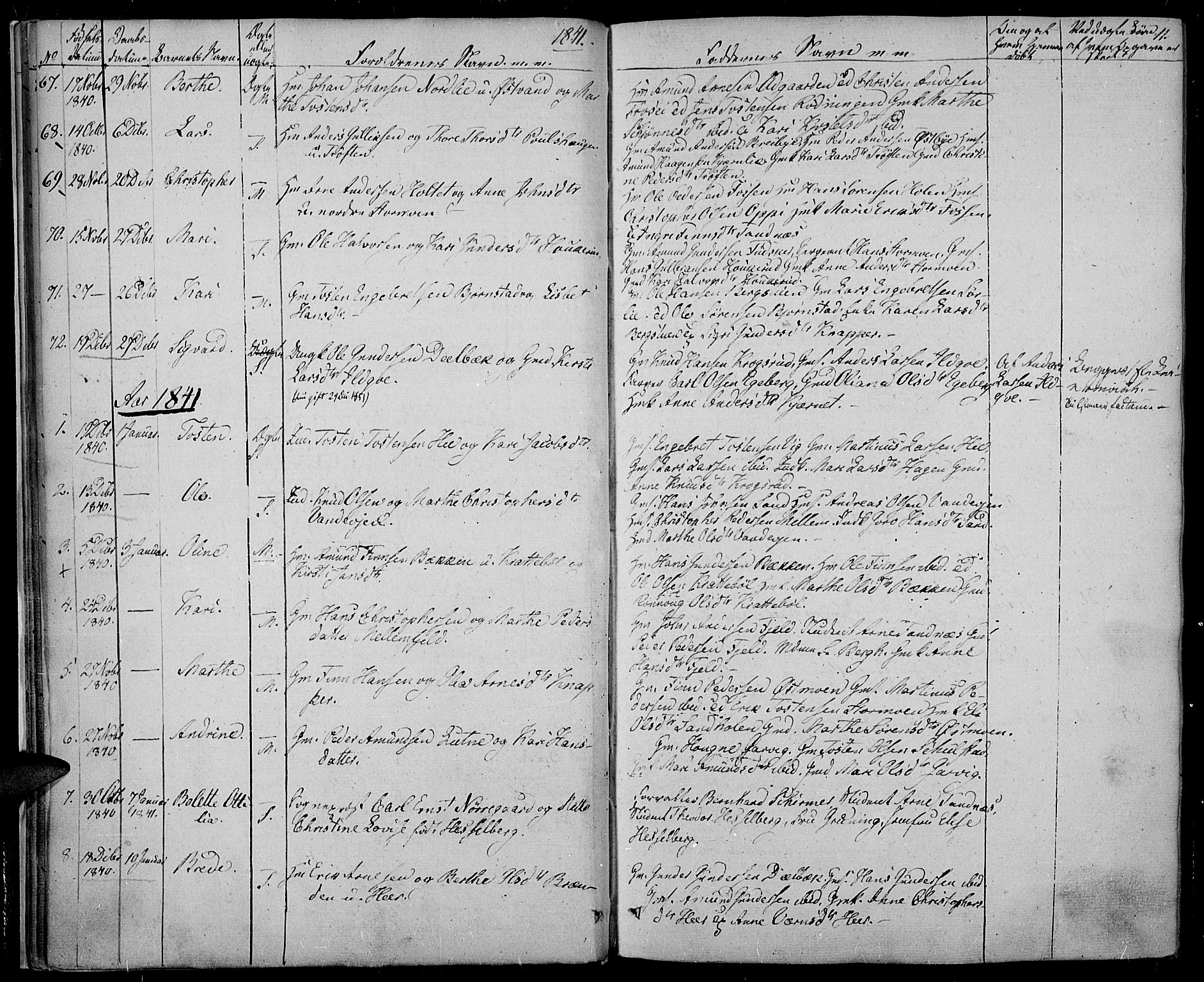 Nord-Odal prestekontor, SAH/PREST-032/H/Ha/Haa/L0002: Parish register (official) no. 2, 1839-1850, p. 11