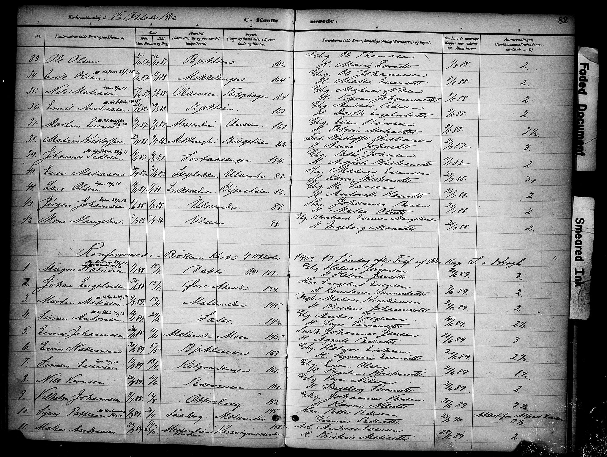 Ringsaker prestekontor, AV/SAH-PREST-014/K/Ka/L0015: Parish register (official) no. 15, 1891-1904, p. 82