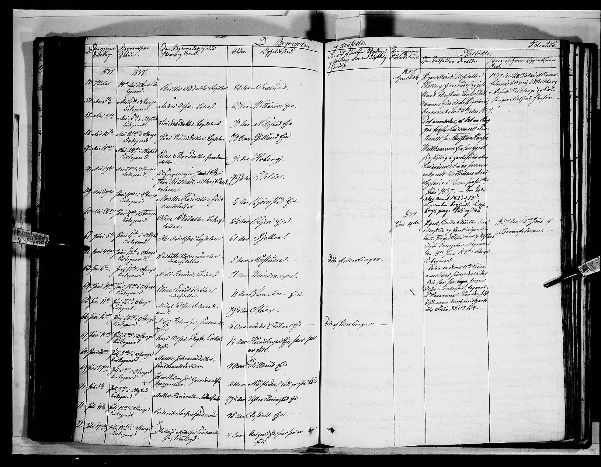 Stange prestekontor, AV/SAH-PREST-002/K/L0010: Parish register (official) no. 10, 1835-1845, p. 256