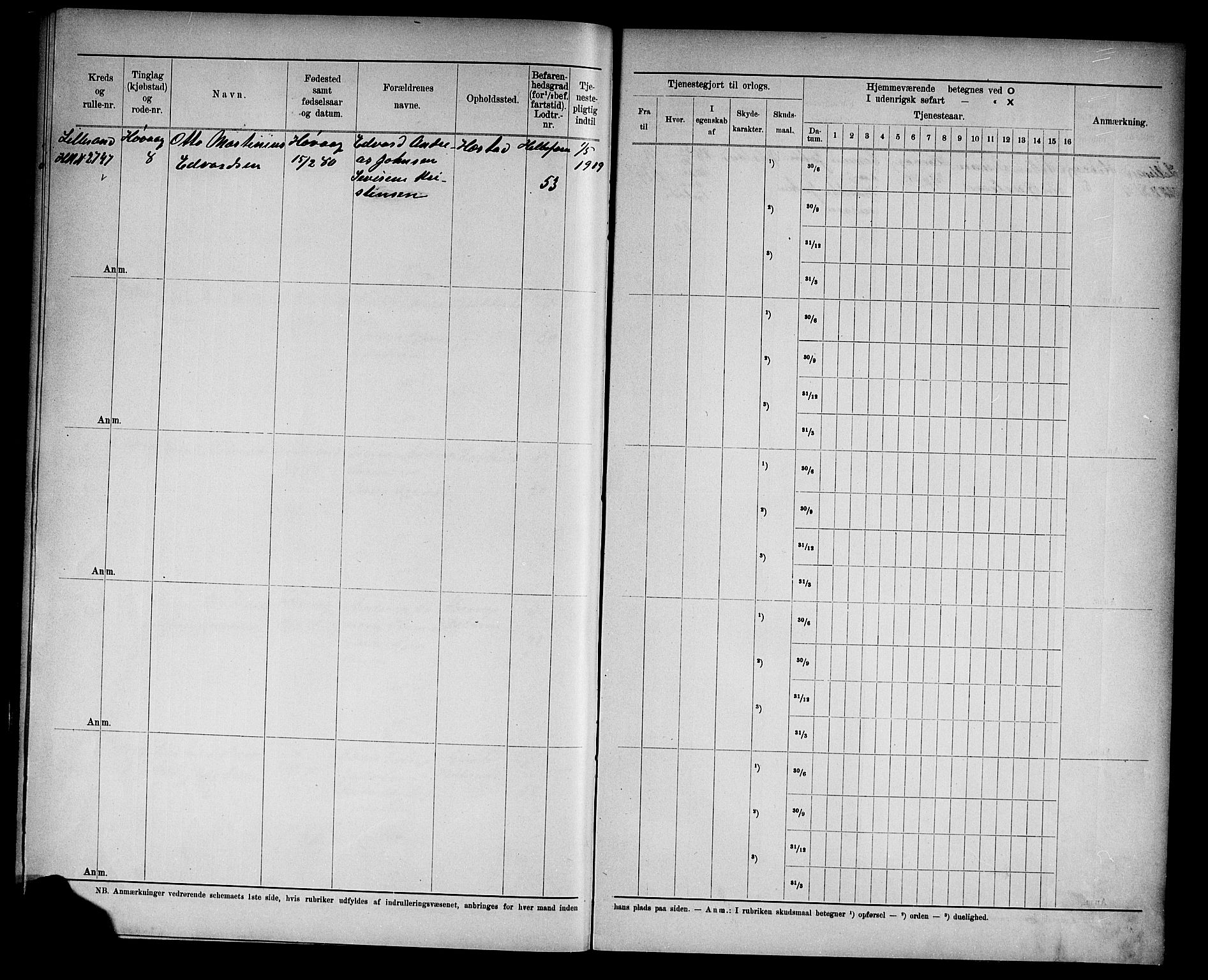 Kristiansand mønstringskrets, SAK/2031-0015/F/Fd/L0005: Rulle sjøvernepliktige, C-5, 1903, p. 48