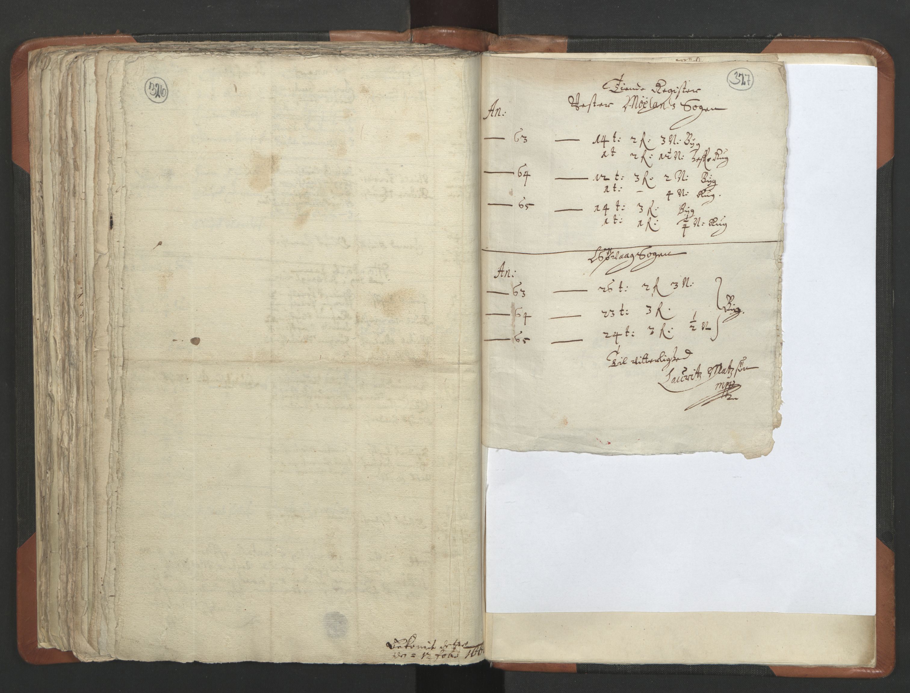 RA, Vicar's Census 1664-1666, no. 13: Nedenes deanery, 1664-1666, p. 326-327