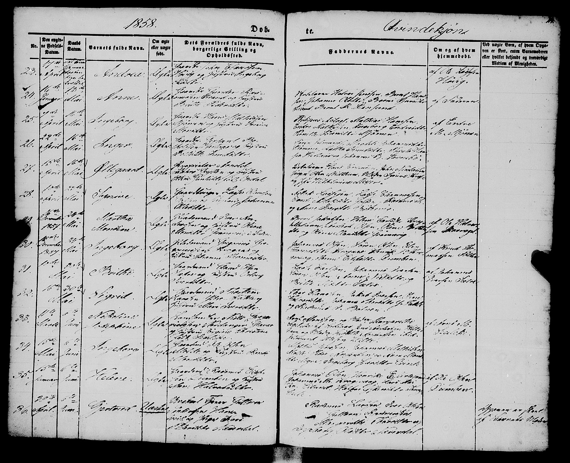 Gulen sokneprestembete, AV/SAB-A-80201/H/Haa/Haaa/L0021: Parish register (official) no. A 21, 1848-1858, p. 114