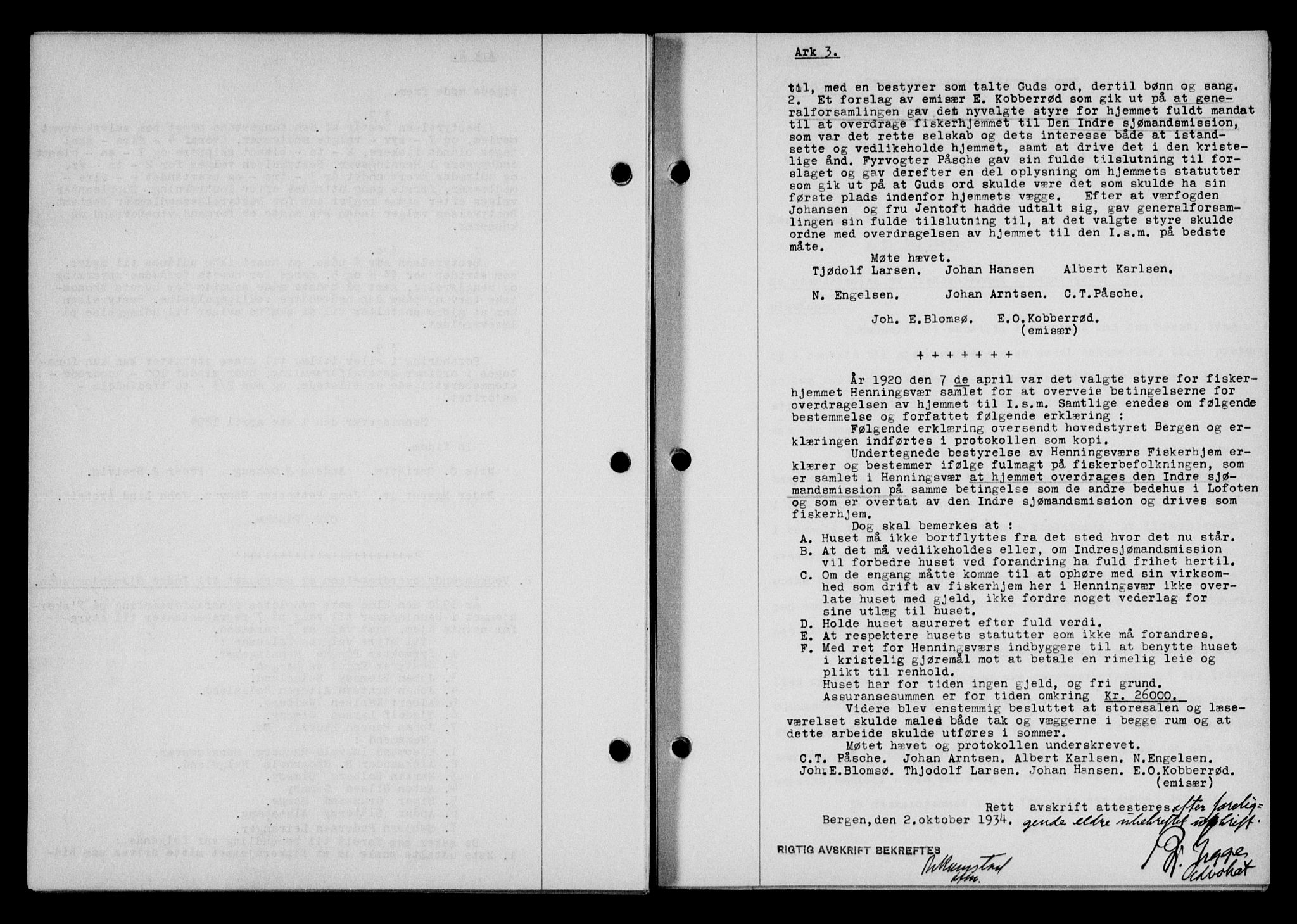 Lofoten sorenskriveri, SAT/A-0017/1/2/2C/L0030b: Mortgage book no. 30b, 1934-1934, Deed date: 15.10.1934