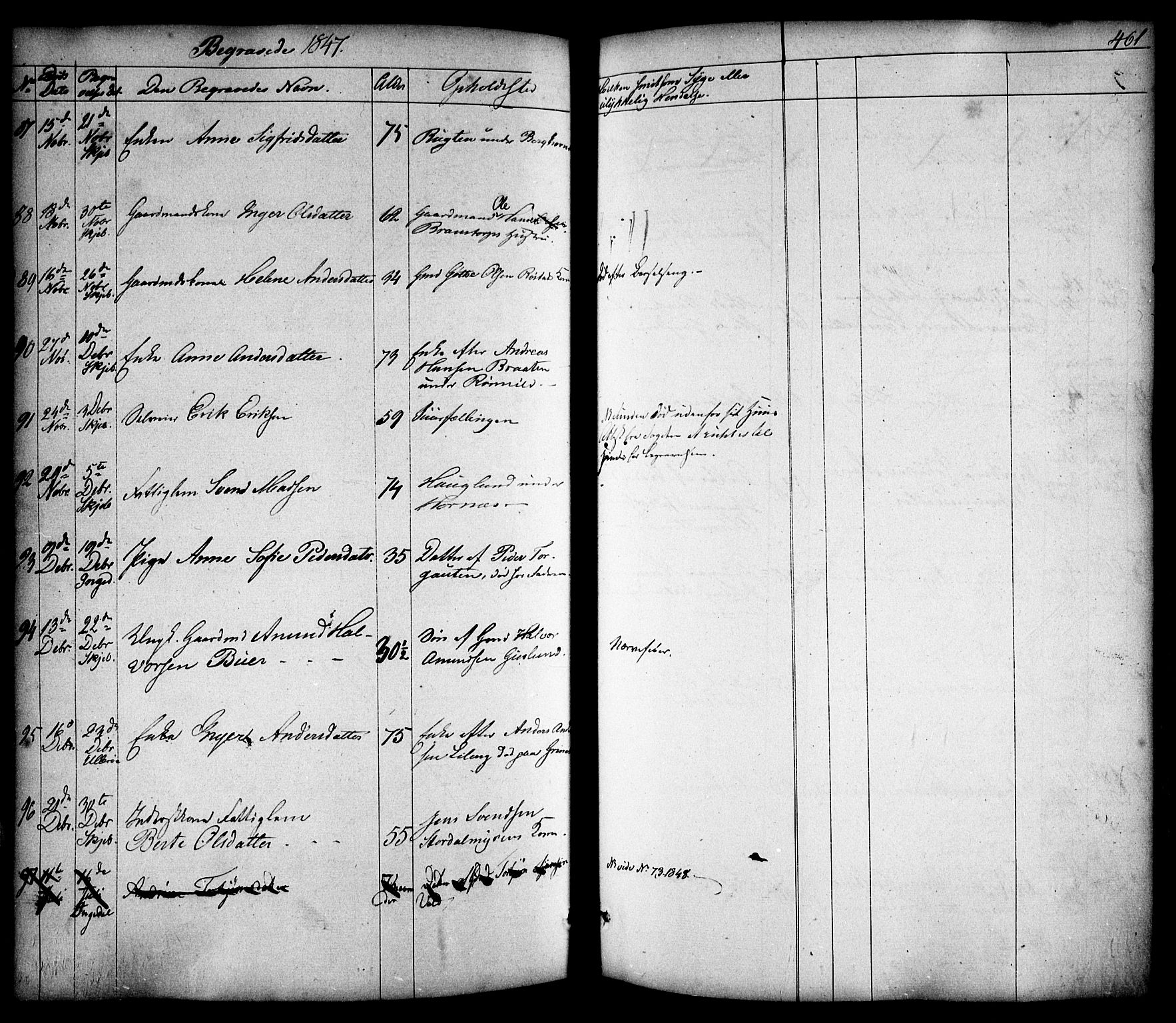 Skjeberg prestekontor Kirkebøker, AV/SAO-A-10923/F/Fa/L0006: Parish register (official) no. I 6, 1846-1858, p. 461