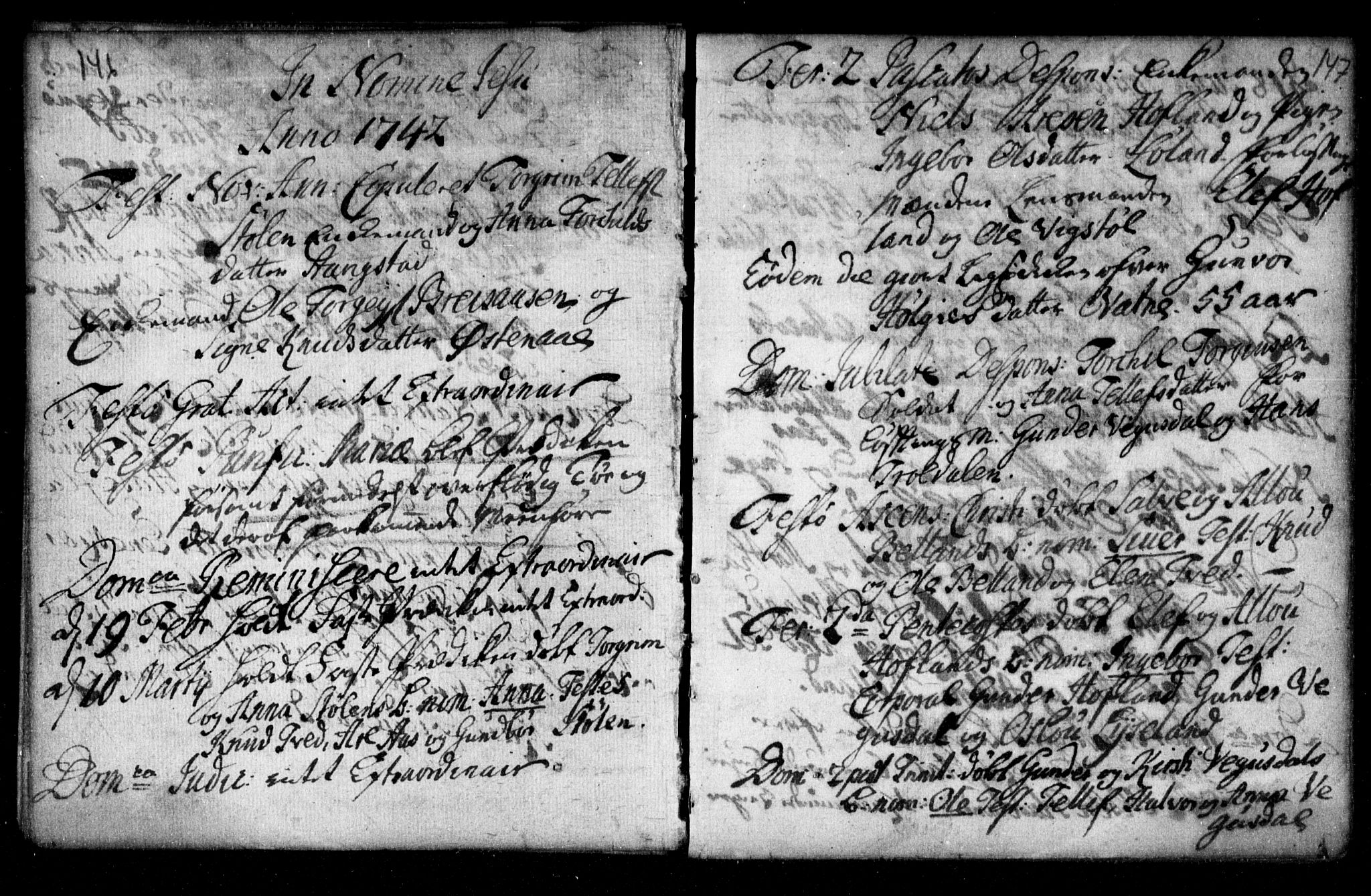 Herefoss sokneprestkontor, AV/SAK-1111-0019/F/Fa/Fab/L0001: Parish register (official) no. A 1, 1704-1779, p. 146-147