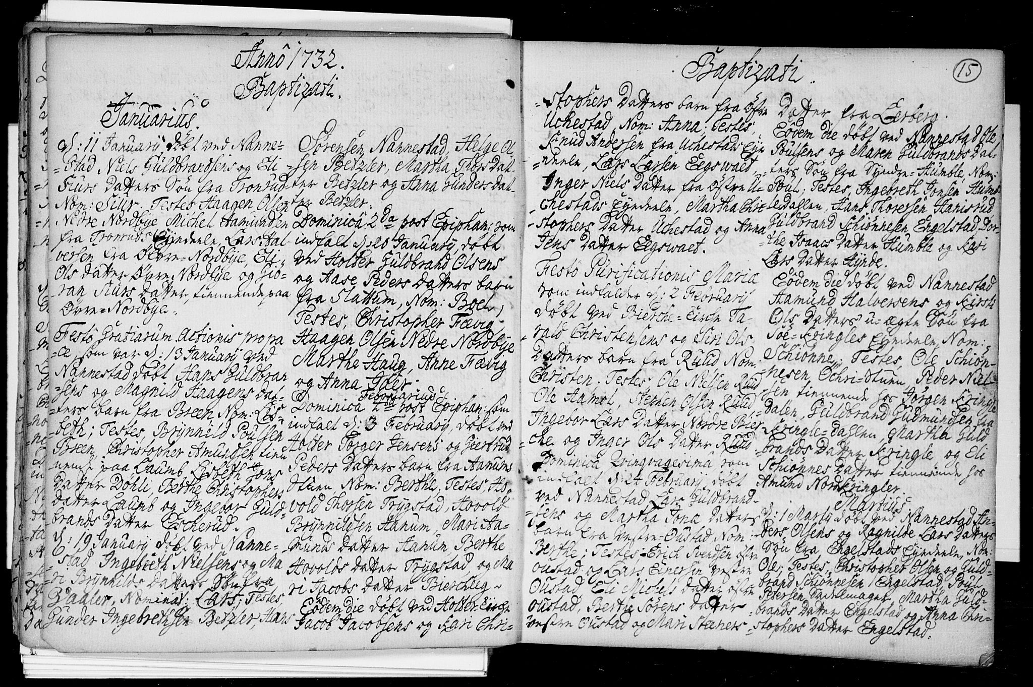 Nannestad prestekontor Kirkebøker, SAO/A-10414a/F/Fa/L0005: Parish register (official) no. I 5, 1729-1738, p. 15
