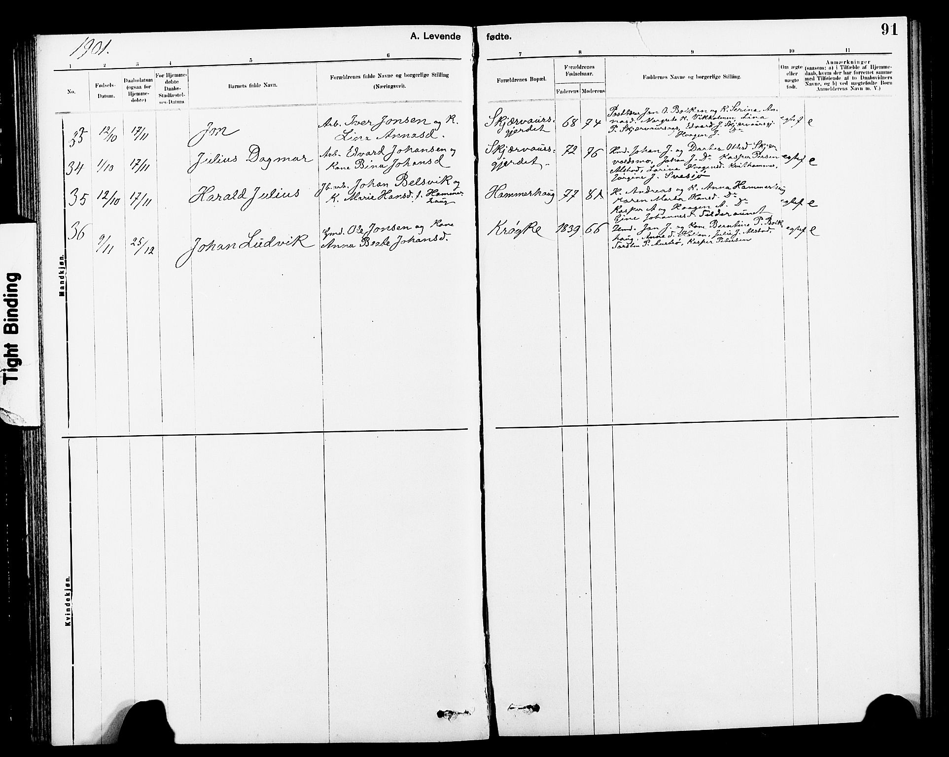 Ministerialprotokoller, klokkerbøker og fødselsregistre - Nord-Trøndelag, SAT/A-1458/712/L0103: Parish register (copy) no. 712C01, 1878-1917, p. 91