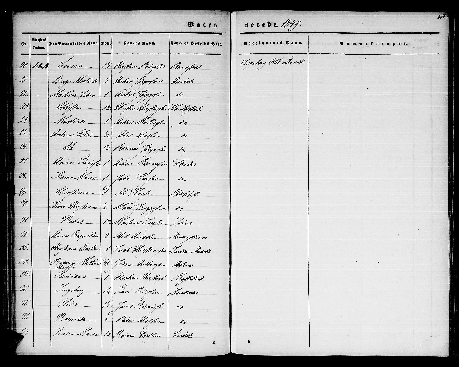 Davik sokneprestembete, AV/SAB-A-79701/H/Haa/Haaa/L0004: Parish register (official) no. A 4, 1830-1849, p. 356