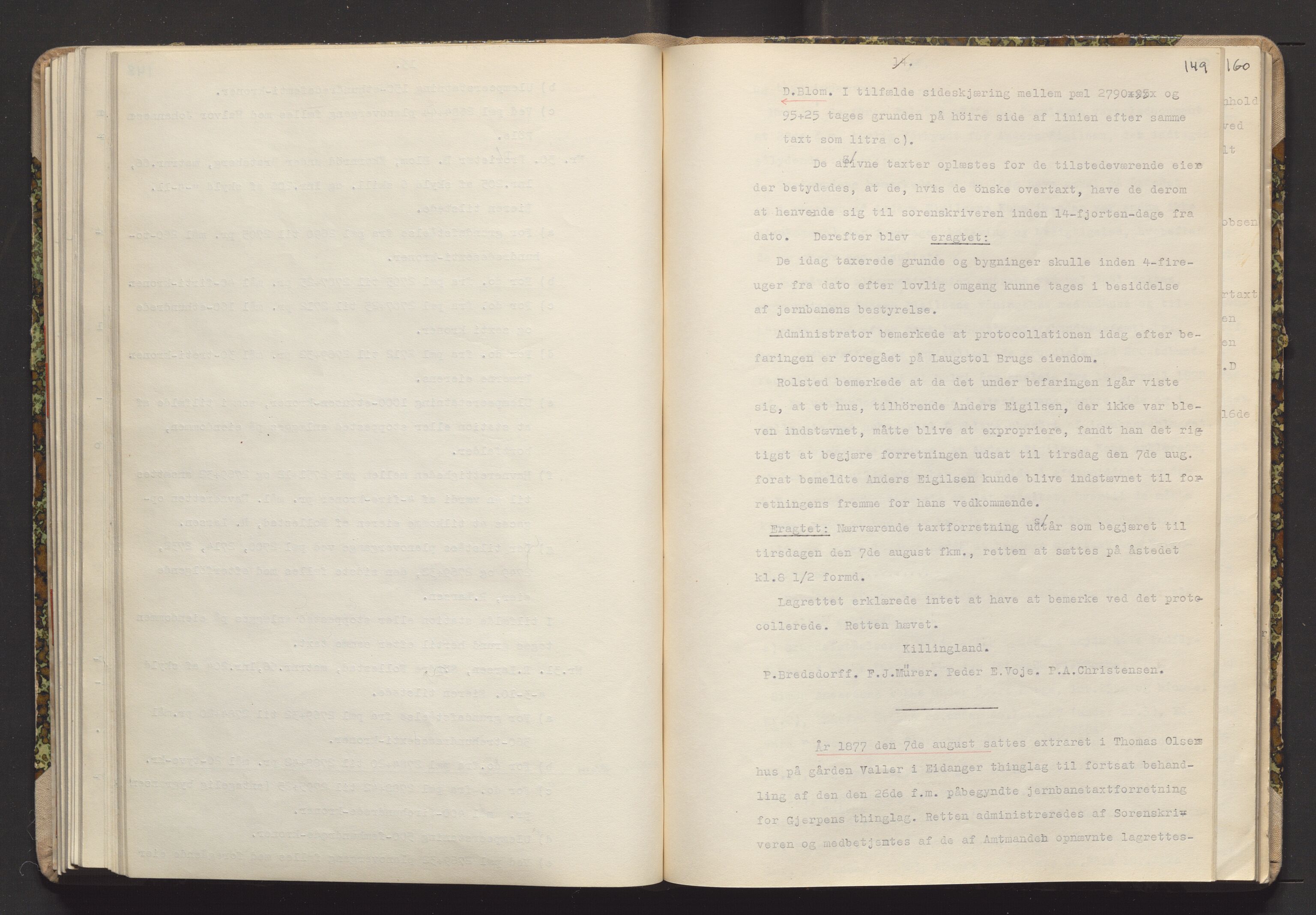 Norges Statsbaner Drammen distrikt (NSB), AV/SAKO-A-30/Y/Yc/L0007: Takster Vestfoldbanen strekningen Eidanger-Porsgrunn-Gjerpen samt sidelinjen Eidanger-Brevik, 1877-1896, p. 149