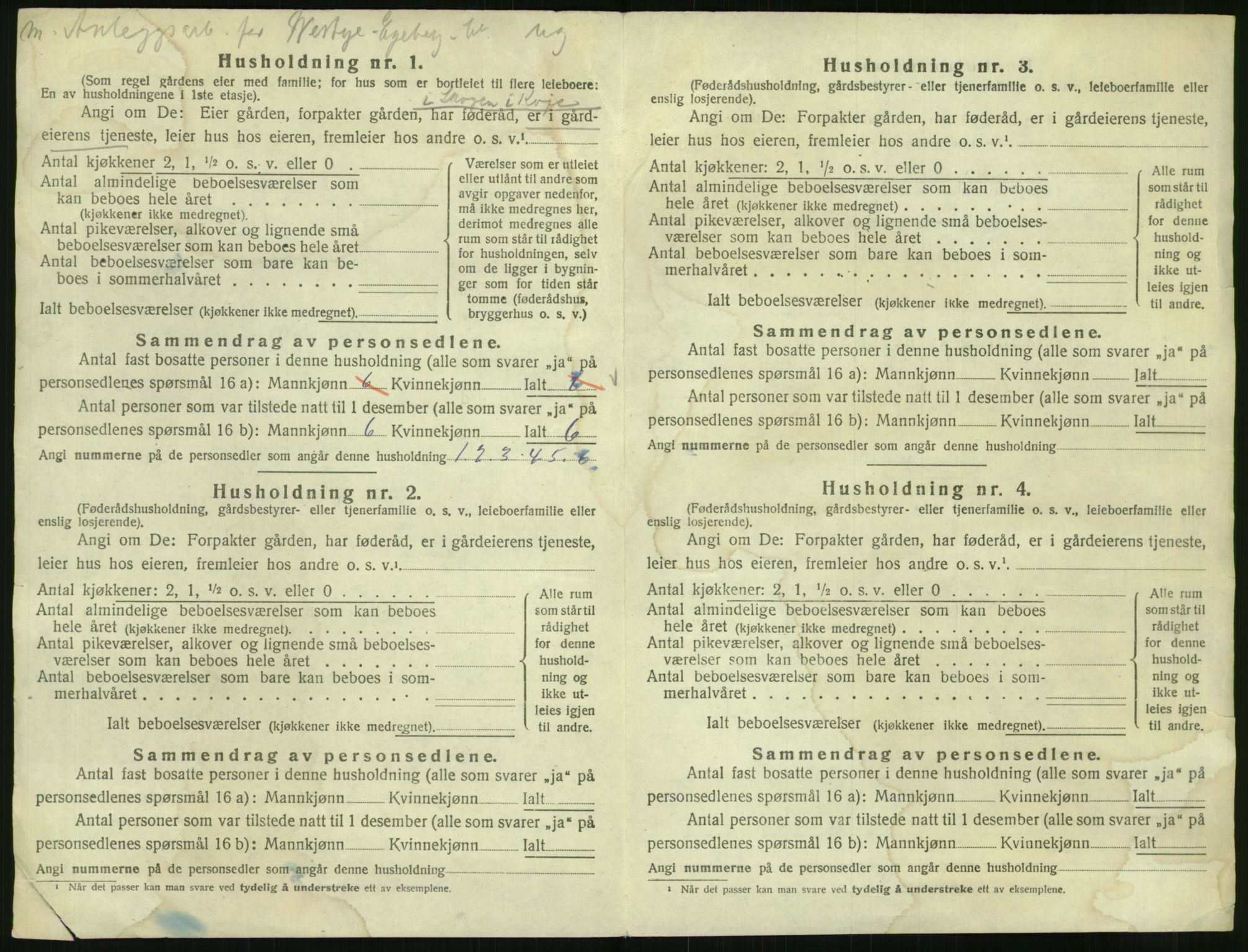 RA, 1920 census: Additional forms, 1920, p. 32