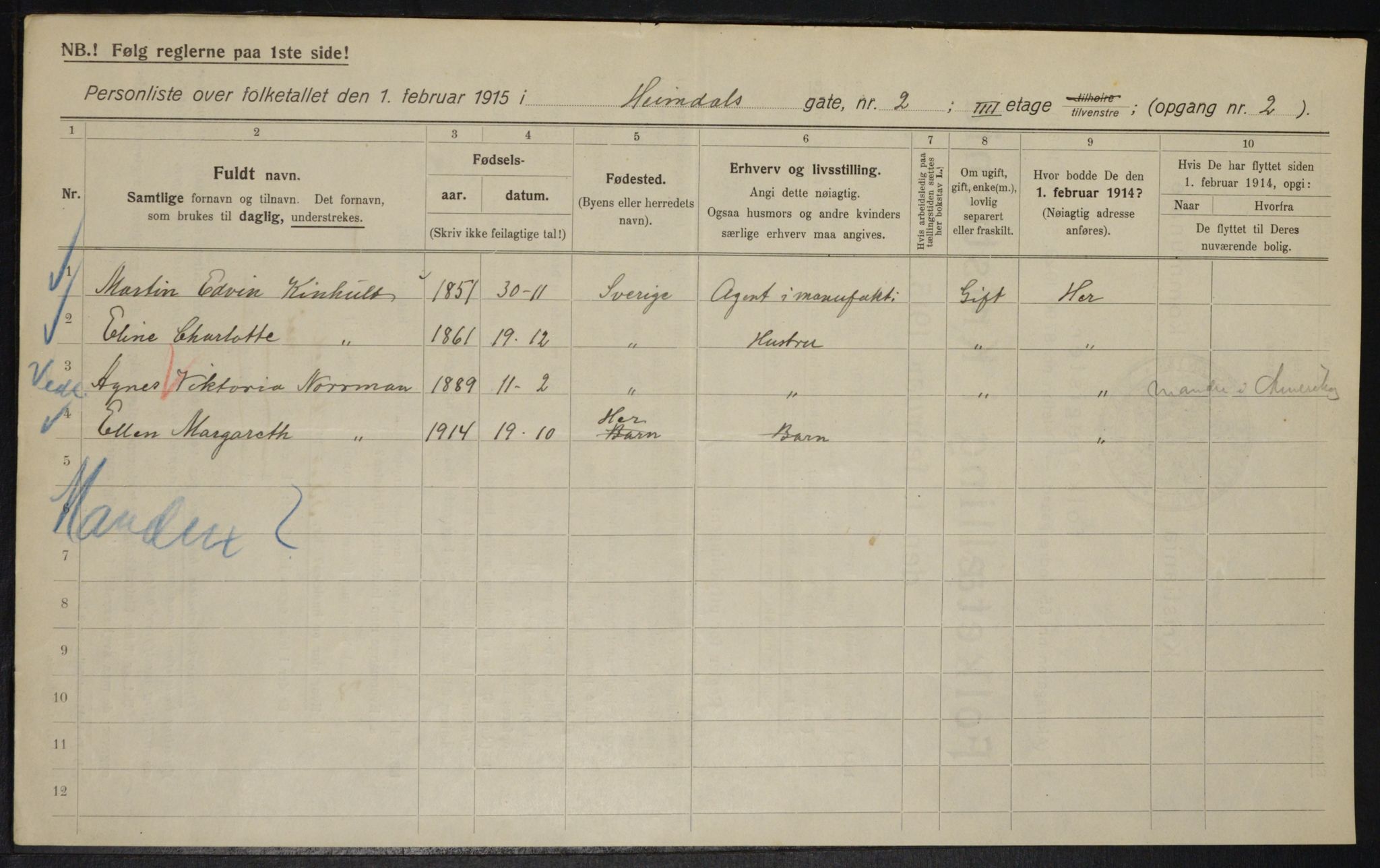 OBA, Municipal Census 1915 for Kristiania, 1915, p. 36235