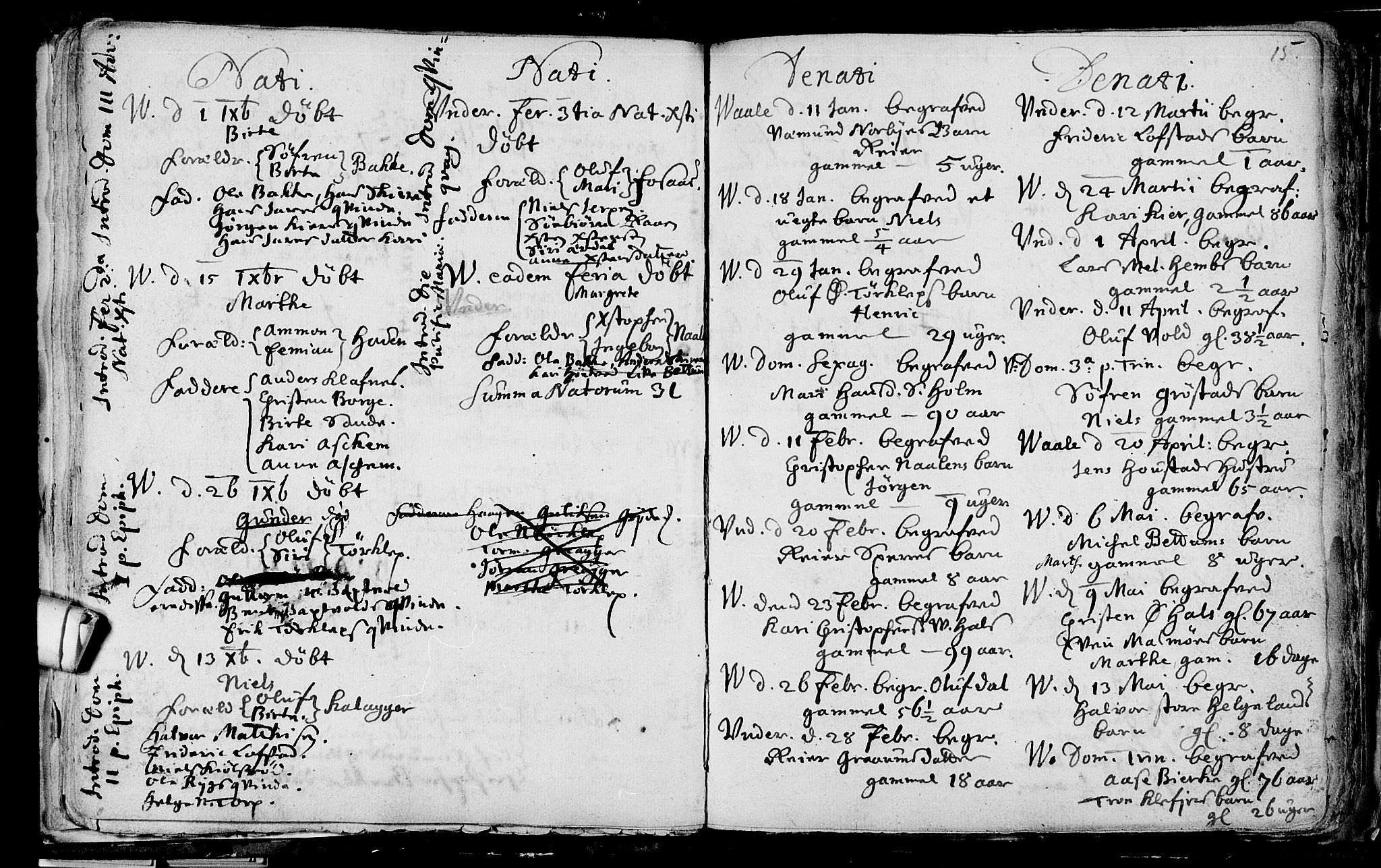 Våle kirkebøker, AV/SAKO-A-334/F/Fa/L0001: Parish register (official) no. I 1, 1693-1704, p. 15