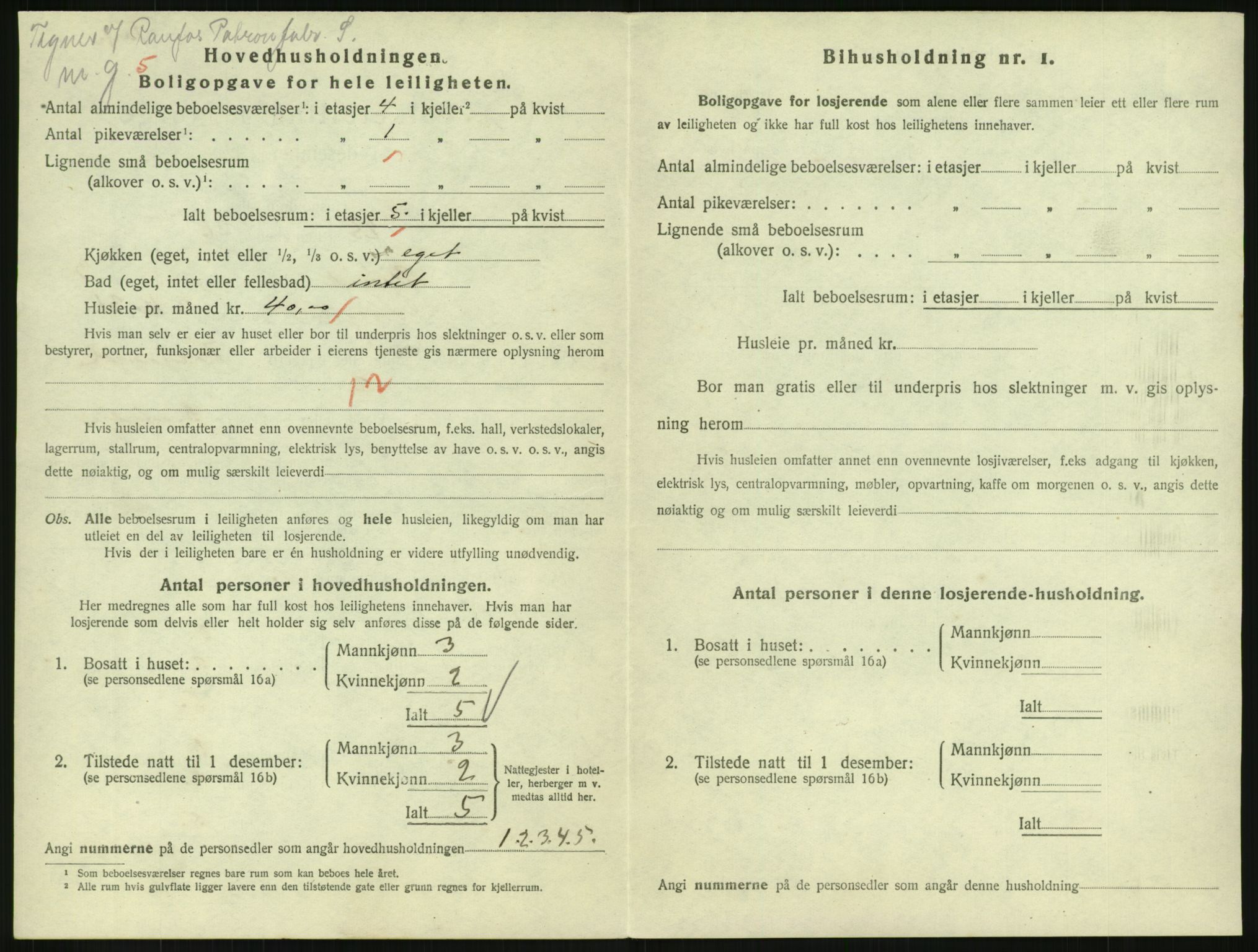 SAH, 1920 census for Gjøvik, 1920, p. 1527