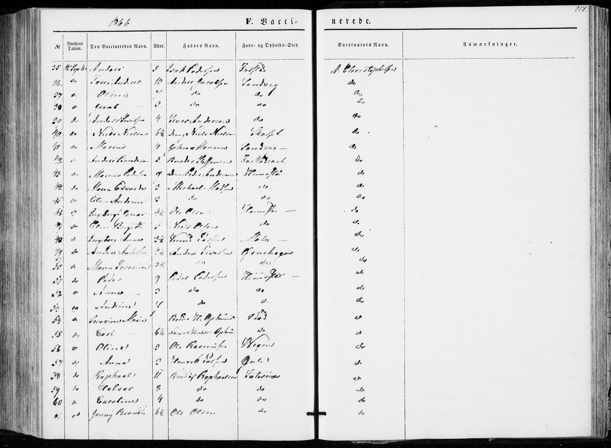 Ministerialprotokoller, klokkerbøker og fødselsregistre - Møre og Romsdal, AV/SAT-A-1454/566/L0767: Parish register (official) no. 566A06, 1852-1868, p. 251