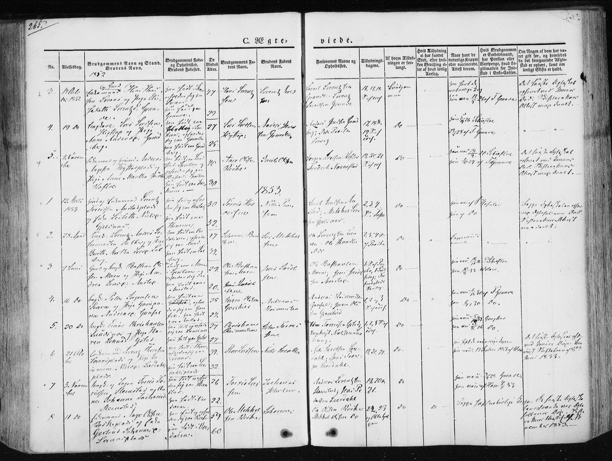 Ministerialprotokoller, klokkerbøker og fødselsregistre - Nord-Trøndelag, SAT/A-1458/730/L0280: Parish register (official) no. 730A07 /2, 1840-1854, p. 265