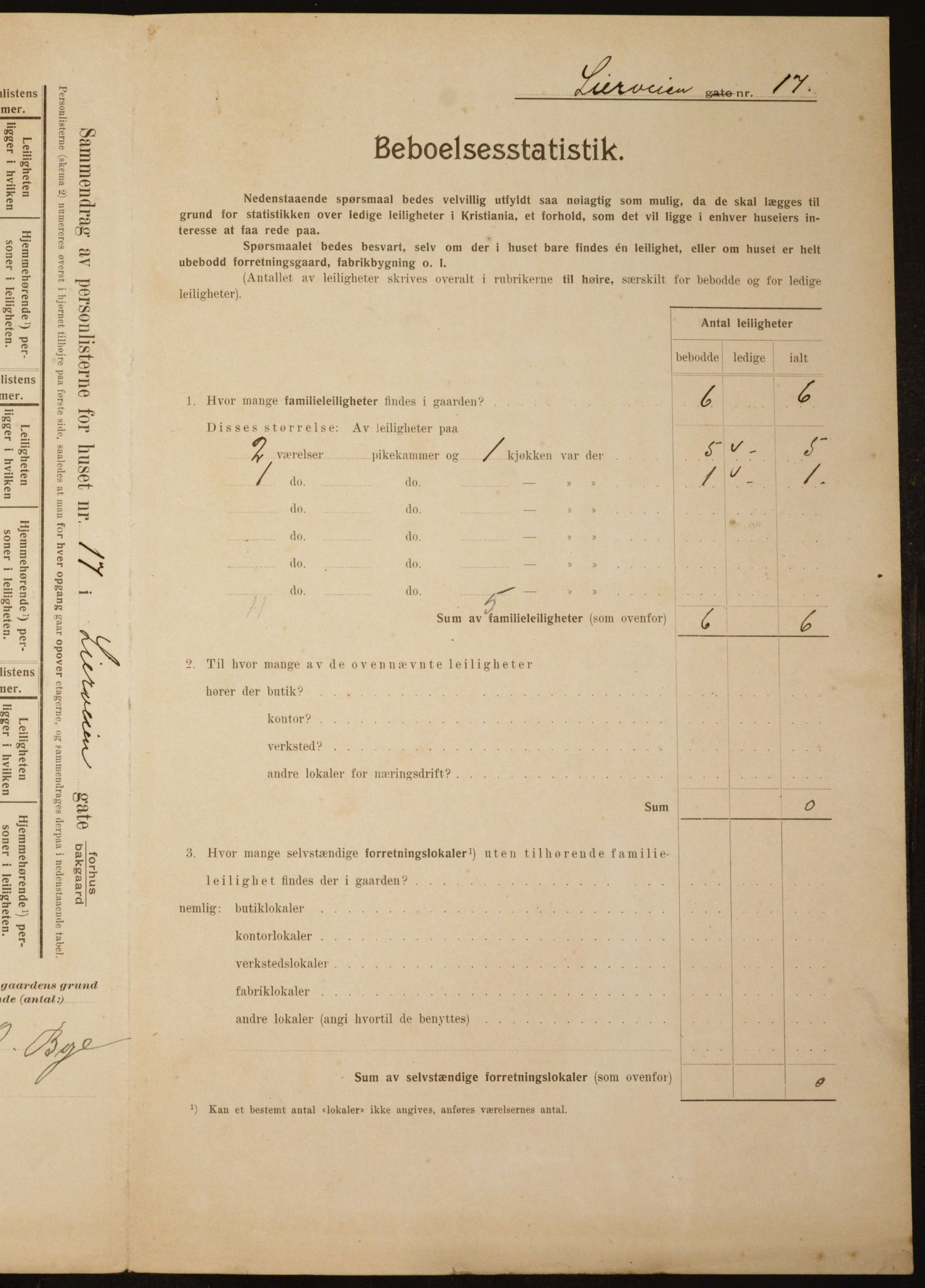 OBA, Municipal Census 1910 for Kristiania, 1910, p. 55541