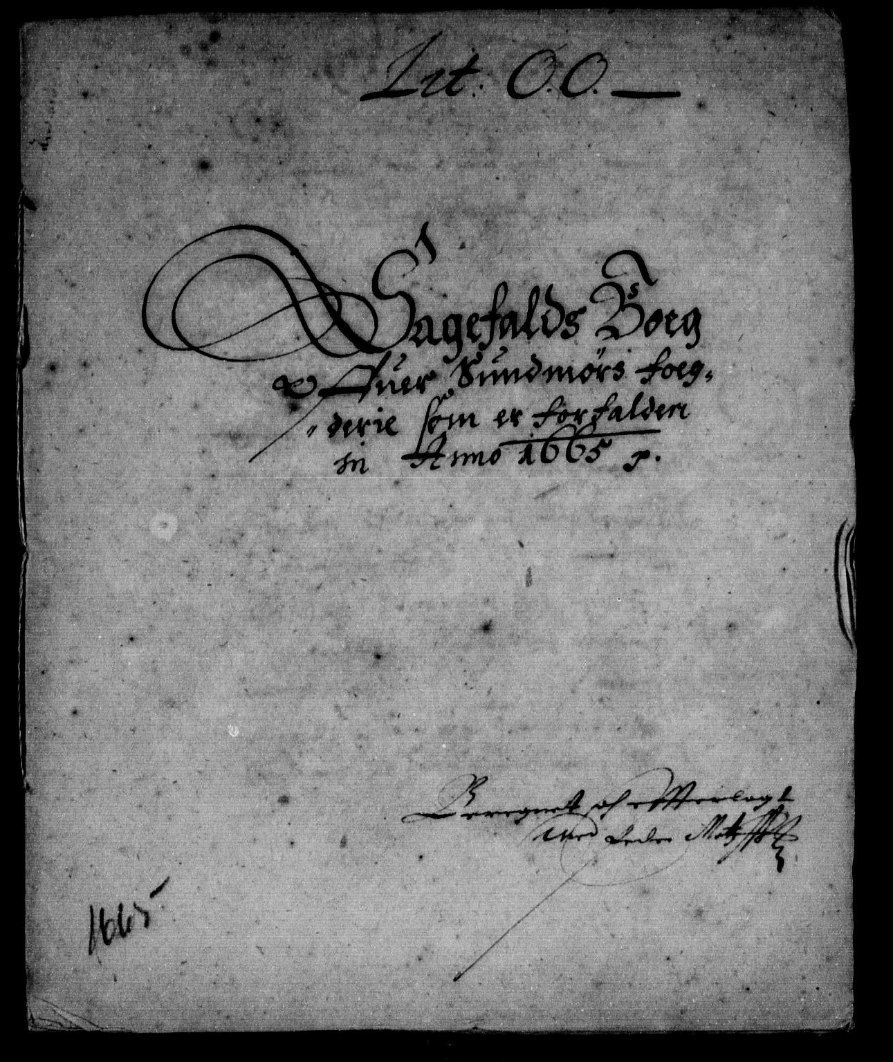 Rentekammeret inntil 1814, Reviderte regnskaper, Stiftamtstueregnskaper, Bergen stiftamt, AV/RA-EA-6043/R/Rc/L0018: Bergen stiftamt, 1665