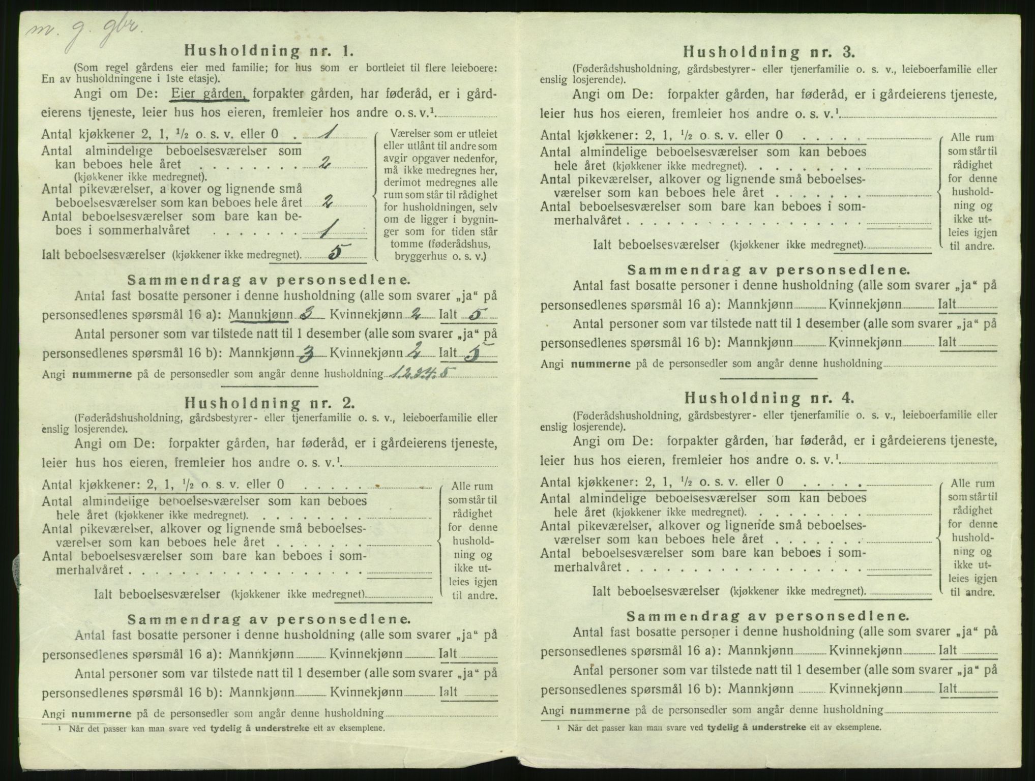 SAT, 1920 census for Edøy, 1920, p. 33