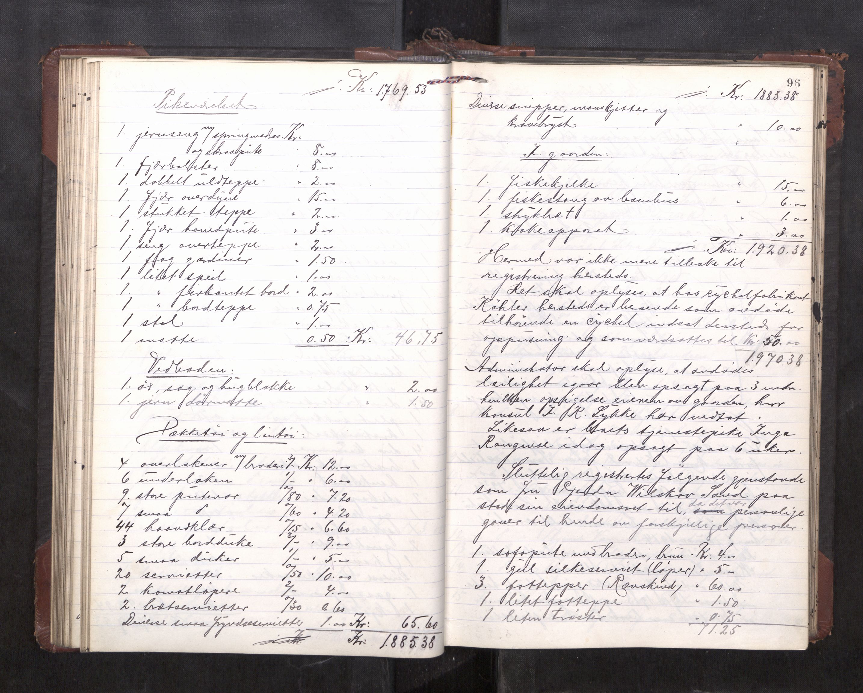Trondheim byfogd, AV/SAT-A-0003/1/3/3C/L0036: Skifteregistreringsprotokoll - 14/4-24/9. (u/ register), 1915-1918, p. 96