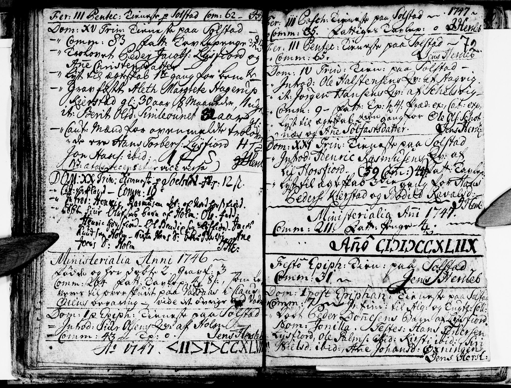 Ministerialprotokoller, klokkerbøker og fødselsregistre - Nordland, SAT/A-1459/811/L0164: Parish register (official) no. 811A01, 1677-1762, p. 72