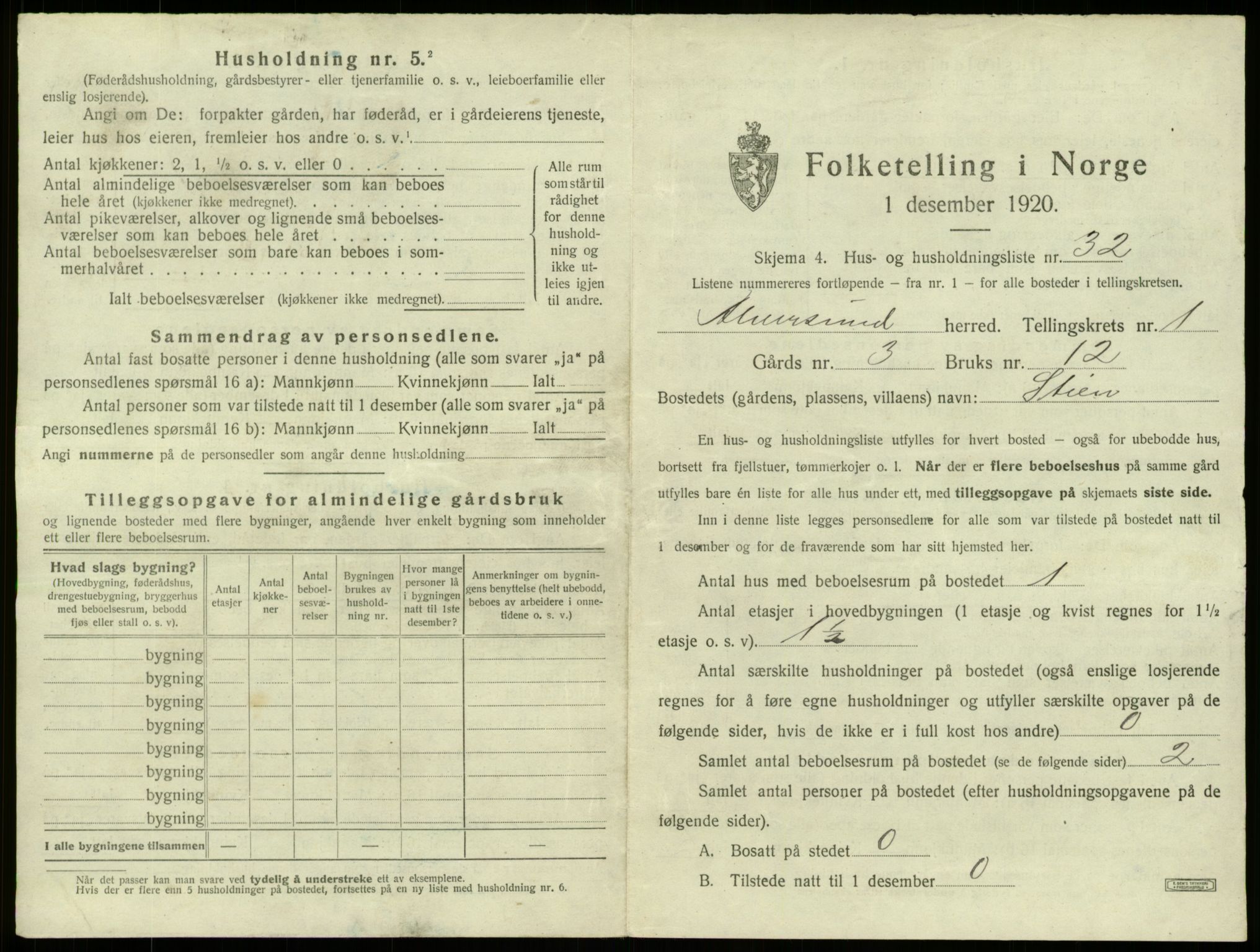 SAB, 1920 census for Alversund, 1920, p. 114