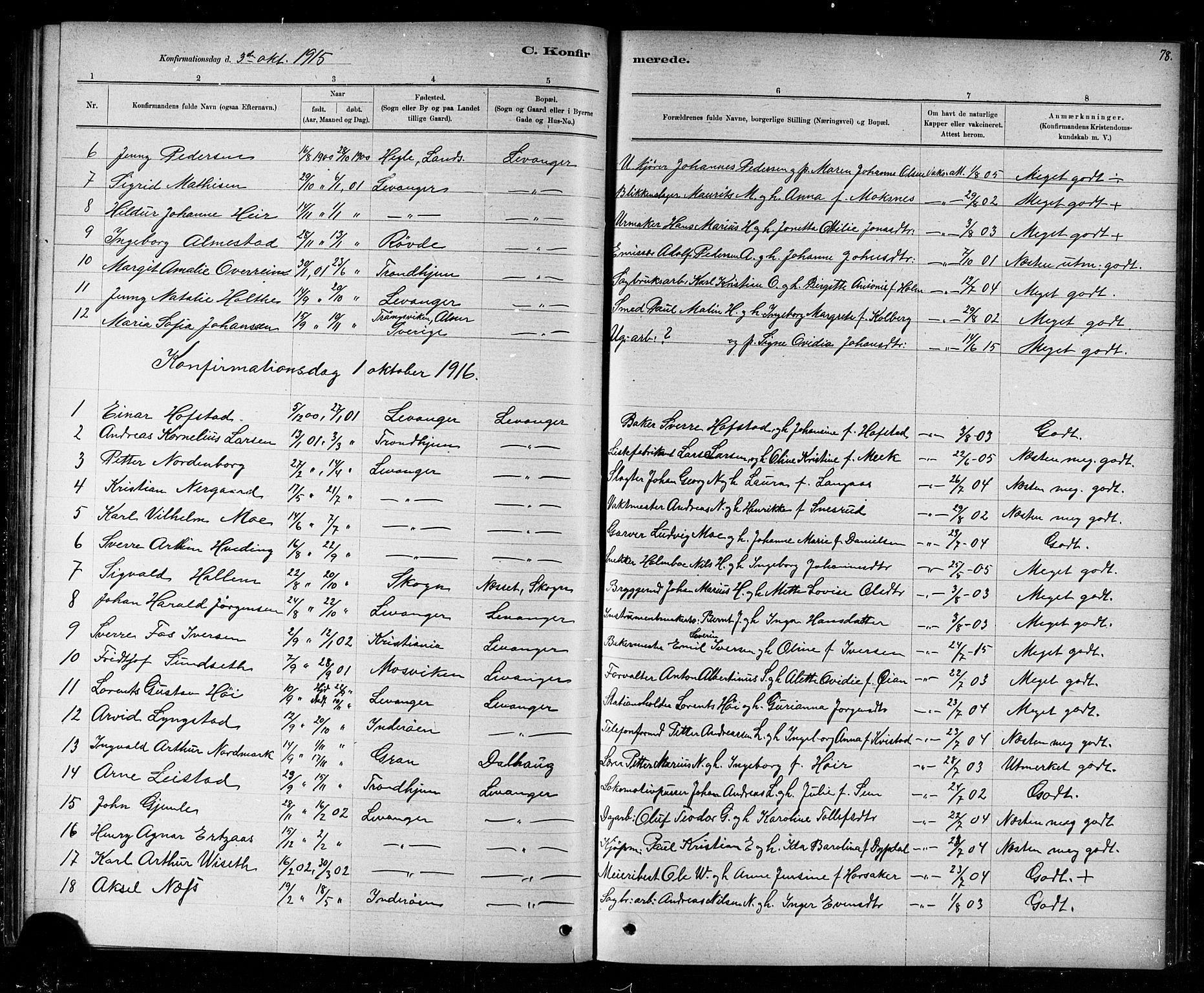 Ministerialprotokoller, klokkerbøker og fødselsregistre - Nord-Trøndelag, SAT/A-1458/720/L0192: Parish register (copy) no. 720C01, 1880-1917, p. 78