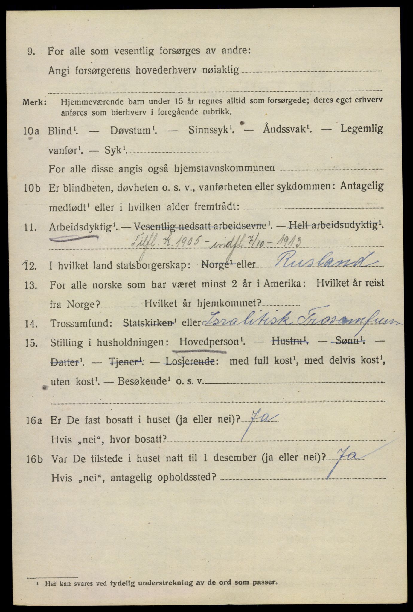 SAO, 1920 census for Kristiania, 1920, p. 256664