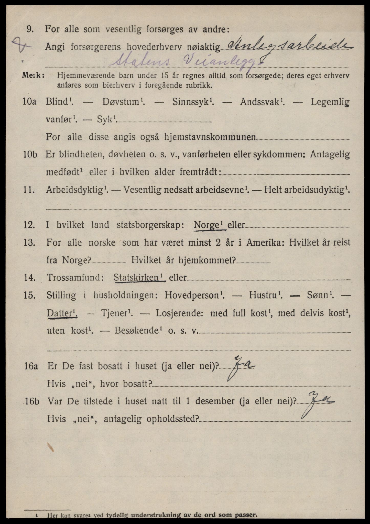 SAT, 1920 census for Skodje, 1920, p. 2294