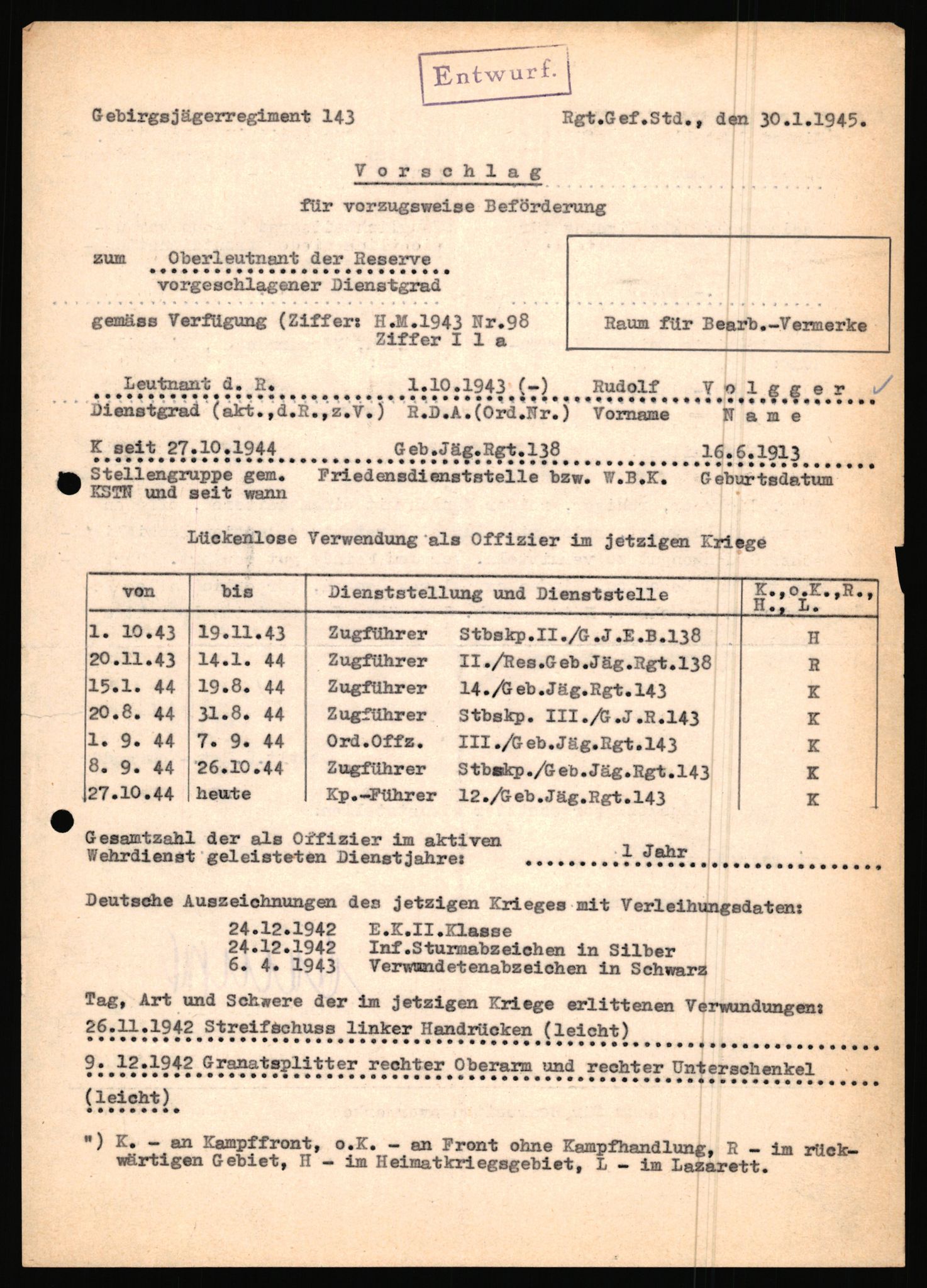 Forsvarets Overkommando. 2 kontor. Arkiv 11.4. Spredte tyske arkivsaker, AV/RA-RAFA-7031/D/Dar/Dara/L0019: Personalbøker og diverse, 1940-1945, p. 514