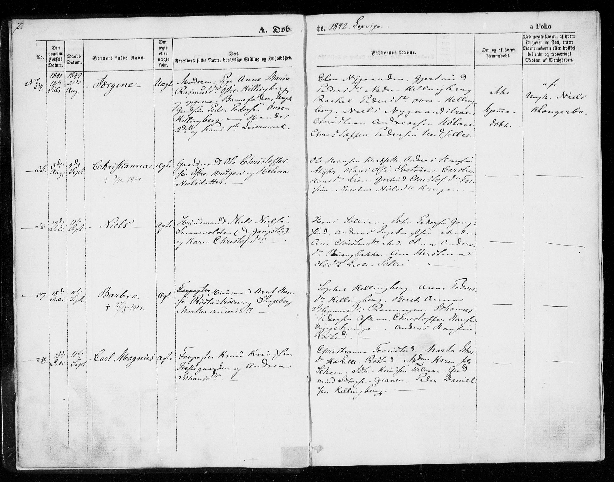 Ministerialprotokoller, klokkerbøker og fødselsregistre - Nord-Trøndelag, SAT/A-1458/701/L0007: Parish register (official) no. 701A07 /1, 1842-1854, p. 7