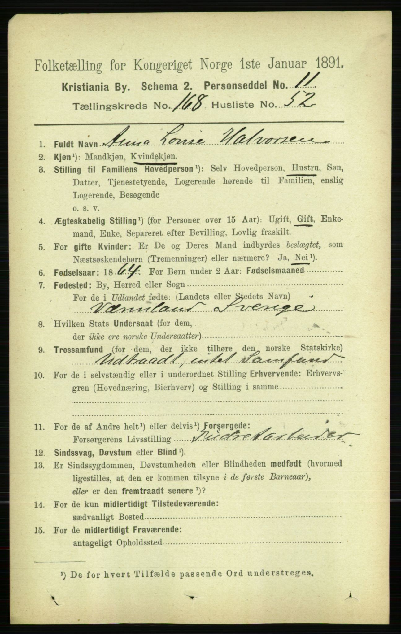 RA, 1891 census for 0301 Kristiania, 1891, p. 98741