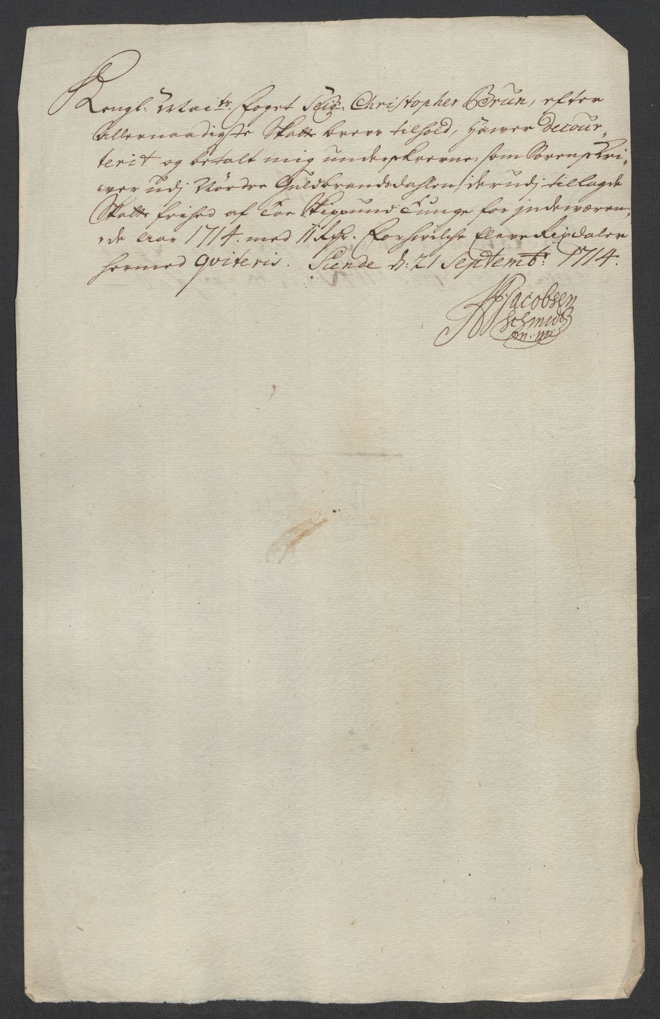 Rentekammeret inntil 1814, Reviderte regnskaper, Fogderegnskap, RA/EA-4092/R17/L1183: Fogderegnskap Gudbrandsdal, 1714, p. 155