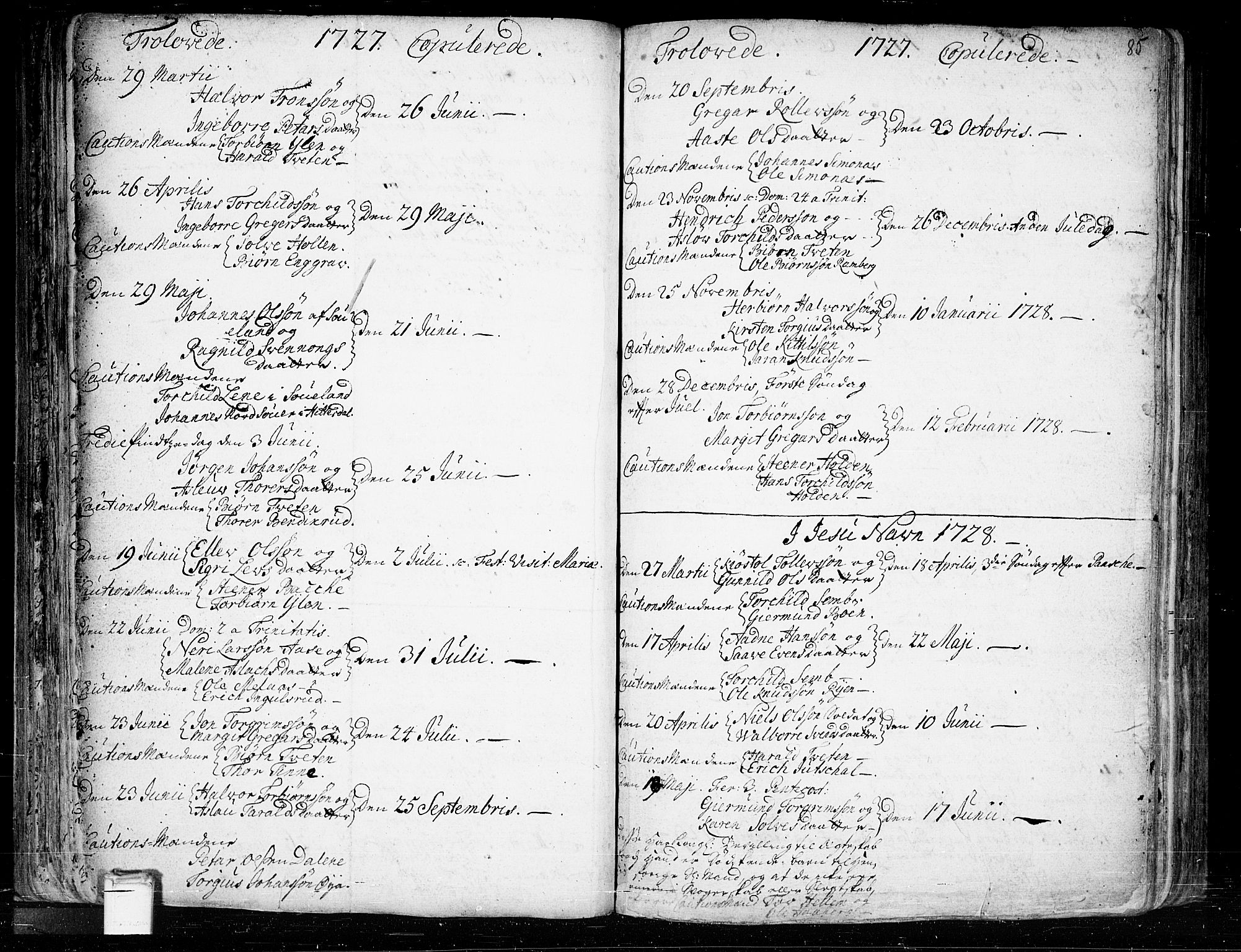 Heddal kirkebøker, SAKO/A-268/F/Fa/L0003: Parish register (official) no. I 3, 1723-1783, p. 85