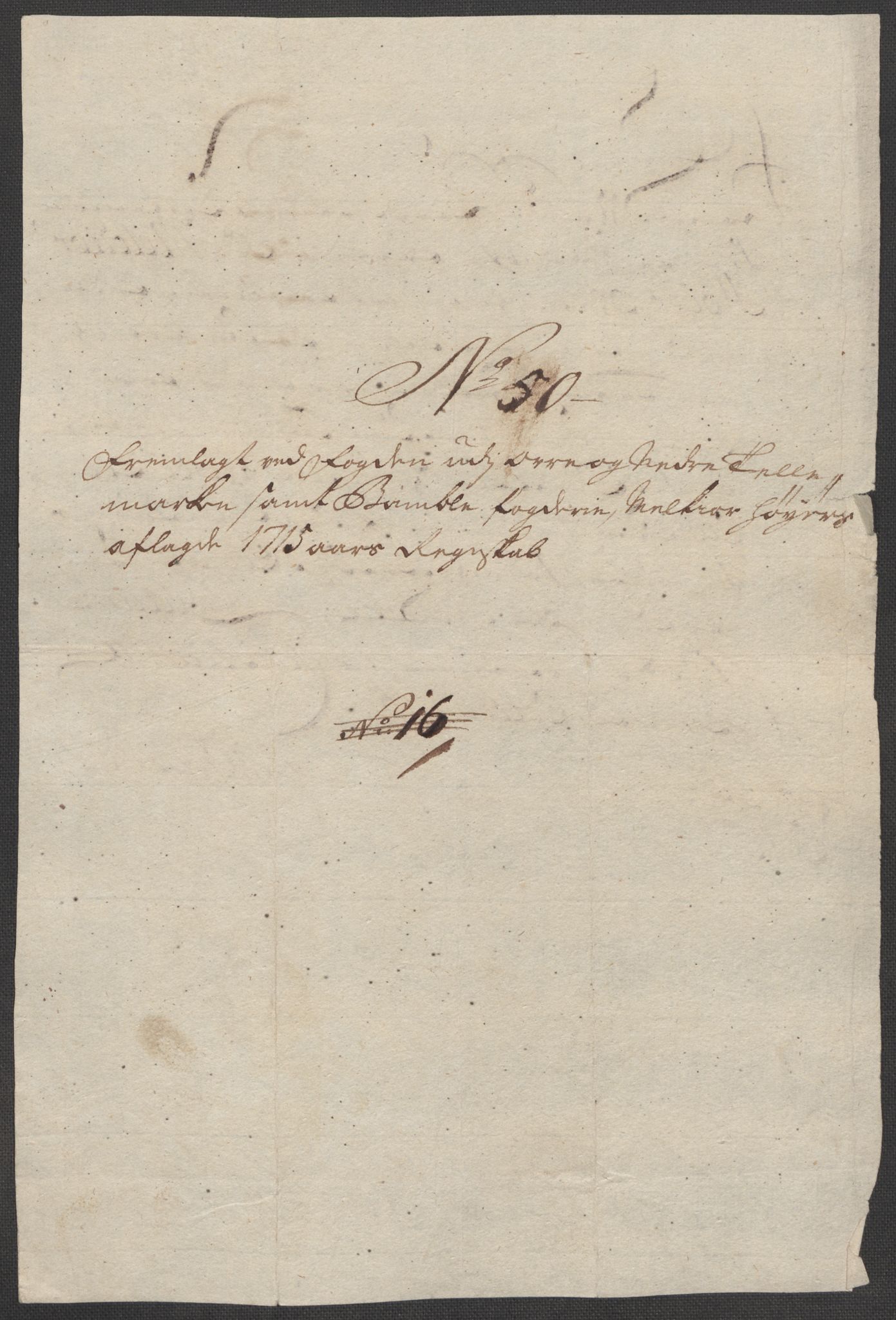 Rentekammeret inntil 1814, Reviderte regnskaper, Fogderegnskap, AV/RA-EA-4092/R36/L2127: Fogderegnskap Øvre og Nedre Telemark og Bamble, 1715, p. 378