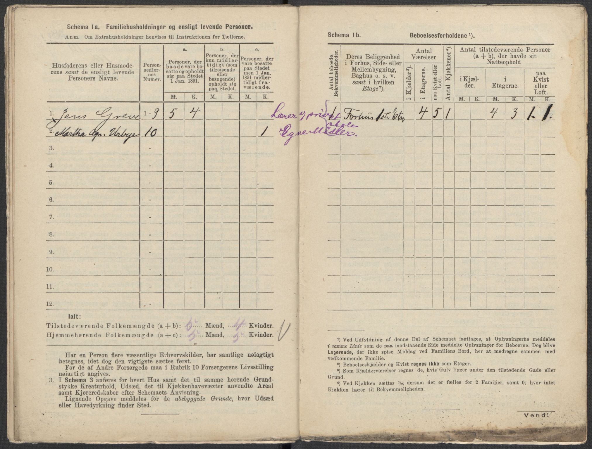 RA, 1891 Census for 1301 Bergen, 1891, p. 2485