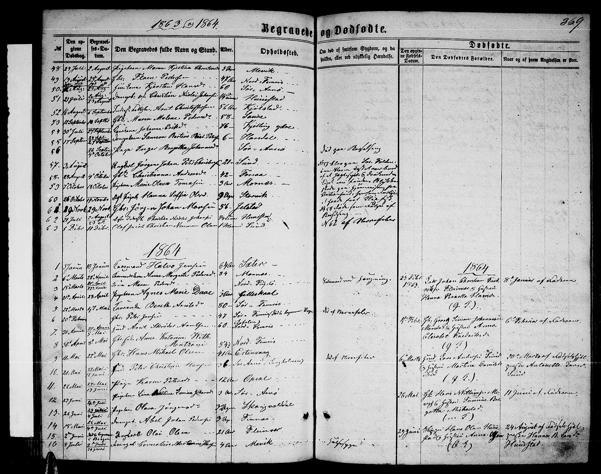 Ministerialprotokoller, klokkerbøker og fødselsregistre - Nordland, AV/SAT-A-1459/805/L0107: Parish register (copy) no. 805C03, 1862-1885, p. 369