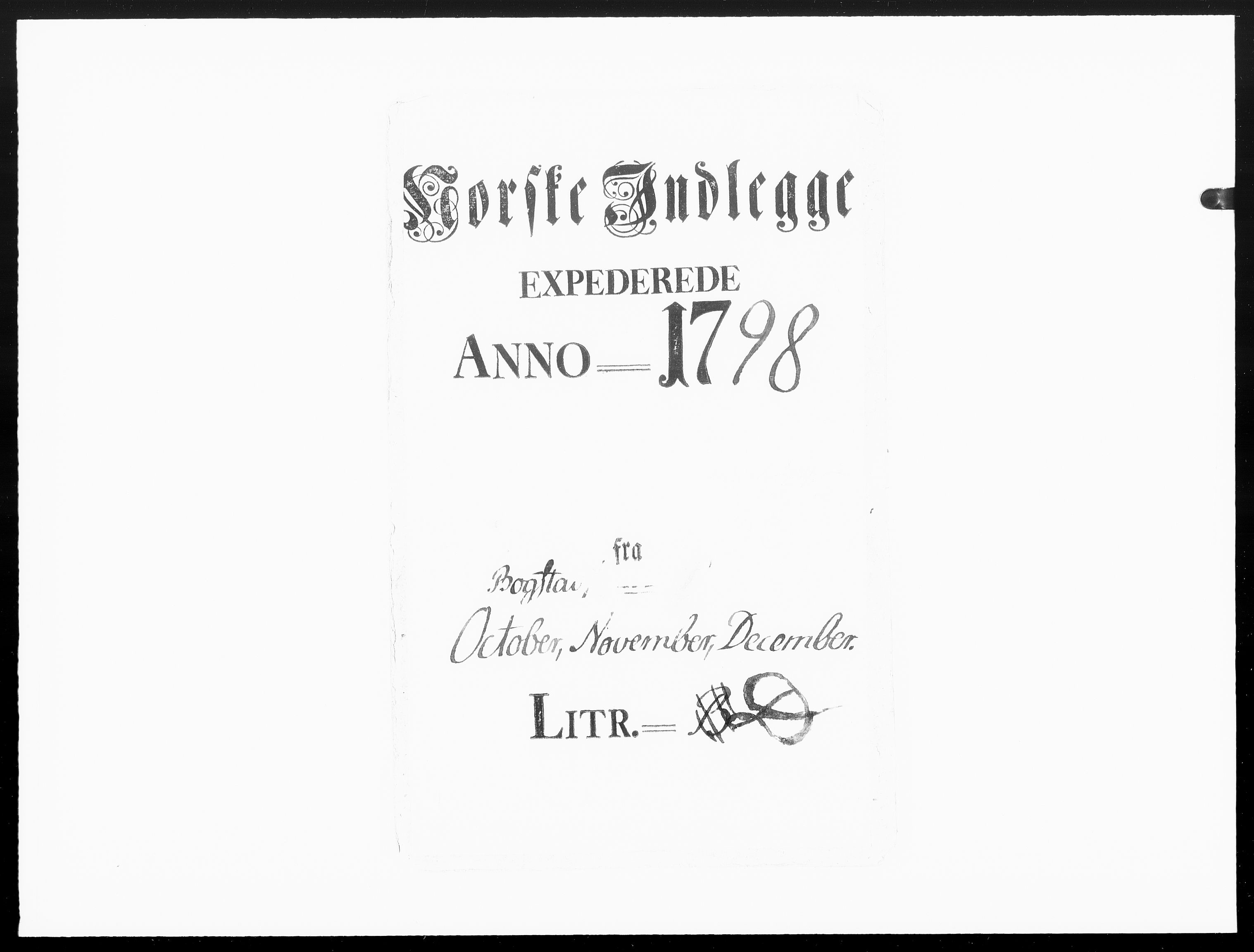 Danske Kanselli 1572-1799, RA/EA-3023/F/Fc/Fcc/Fcca/L0315: Norske innlegg 1572-1799, 1798, p. 1