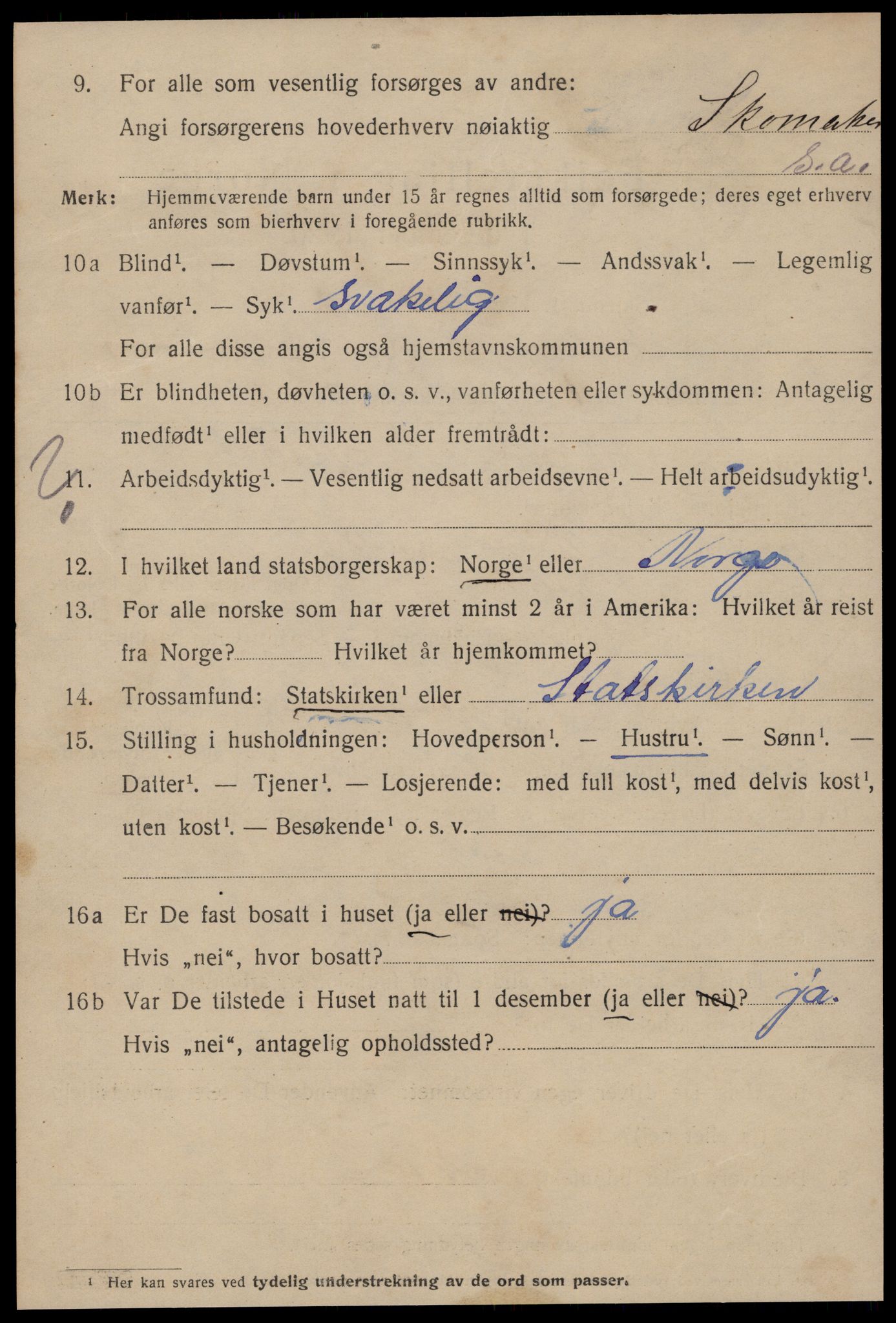 SAT, 1920 census for Ålesund, 1920, p. 9577