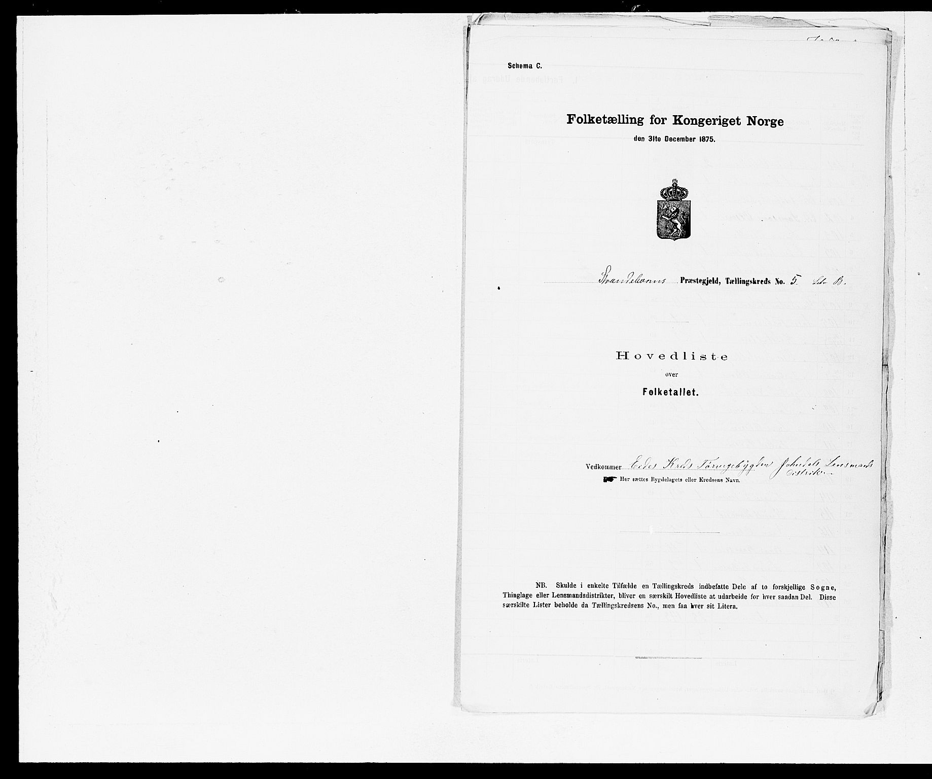 SAB, 1875 census for 1226P Strandebarm, 1875, p. 16