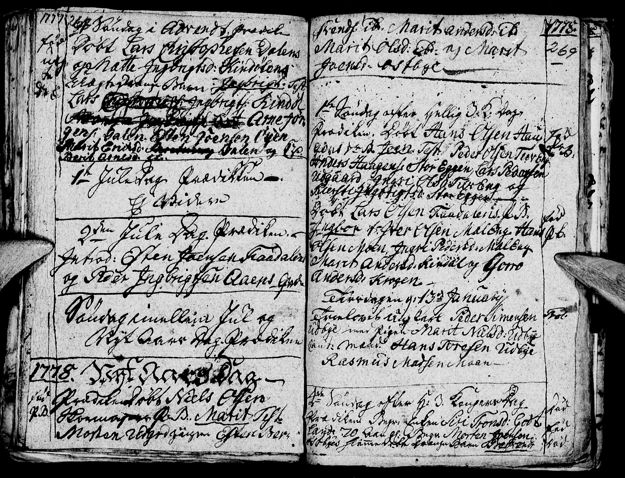 Tynset prestekontor, SAH/PREST-058/H/Ha/Haa/L0006: Parish register (official) no. 6, 1763-1779, p. 268-269