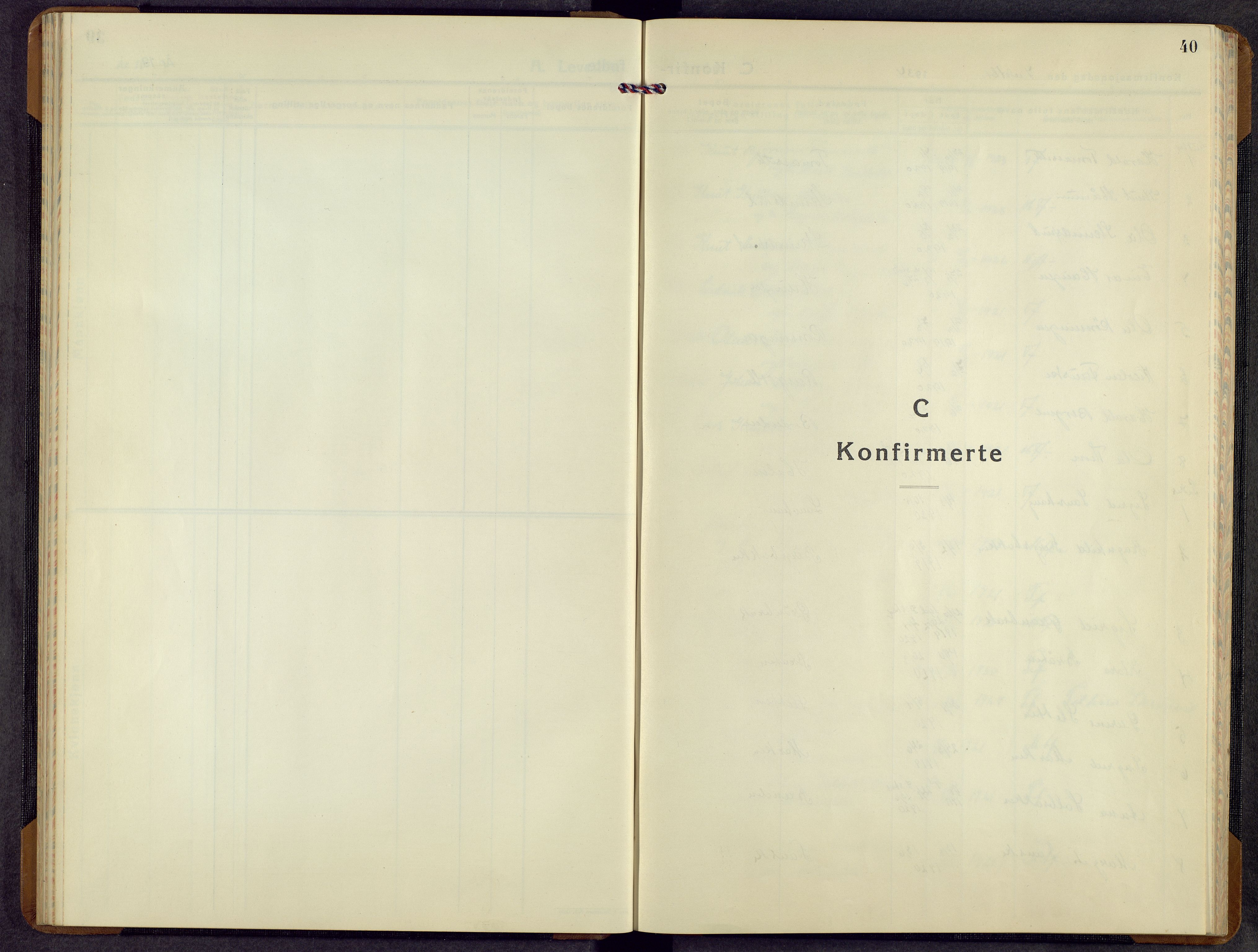 Etnedal prestekontor, SAH/PREST-130/H/Ha/Hab/Habb/L0003: Parish register (copy) no. II 3, 1935-1962, p. 40