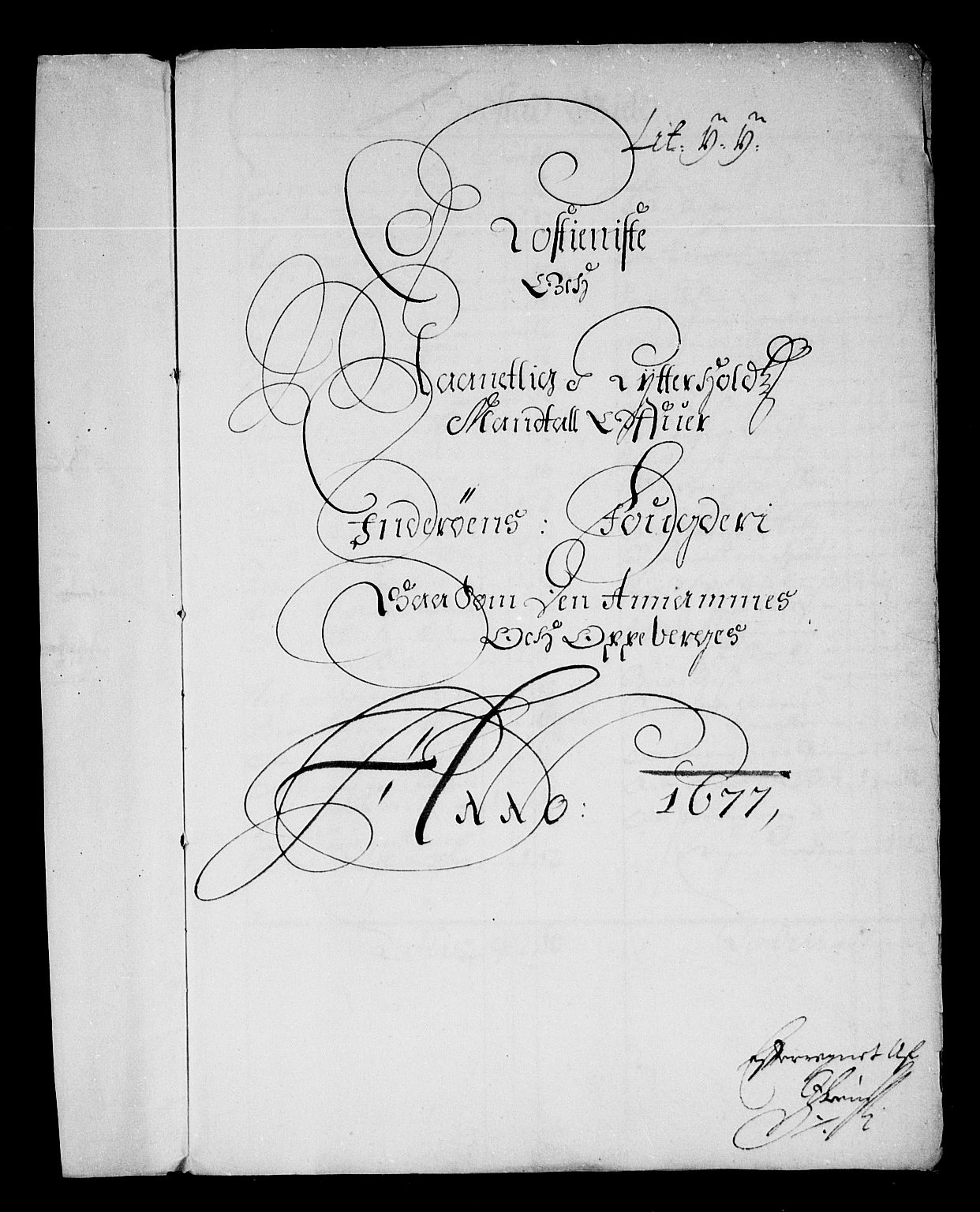 Rentekammeret inntil 1814, Reviderte regnskaper, Stiftamtstueregnskaper, Trondheim stiftamt og Nordland amt, RA/EA-6044/R/Re/L0047: Trondheim stiftamt og Nordland amt, 1677