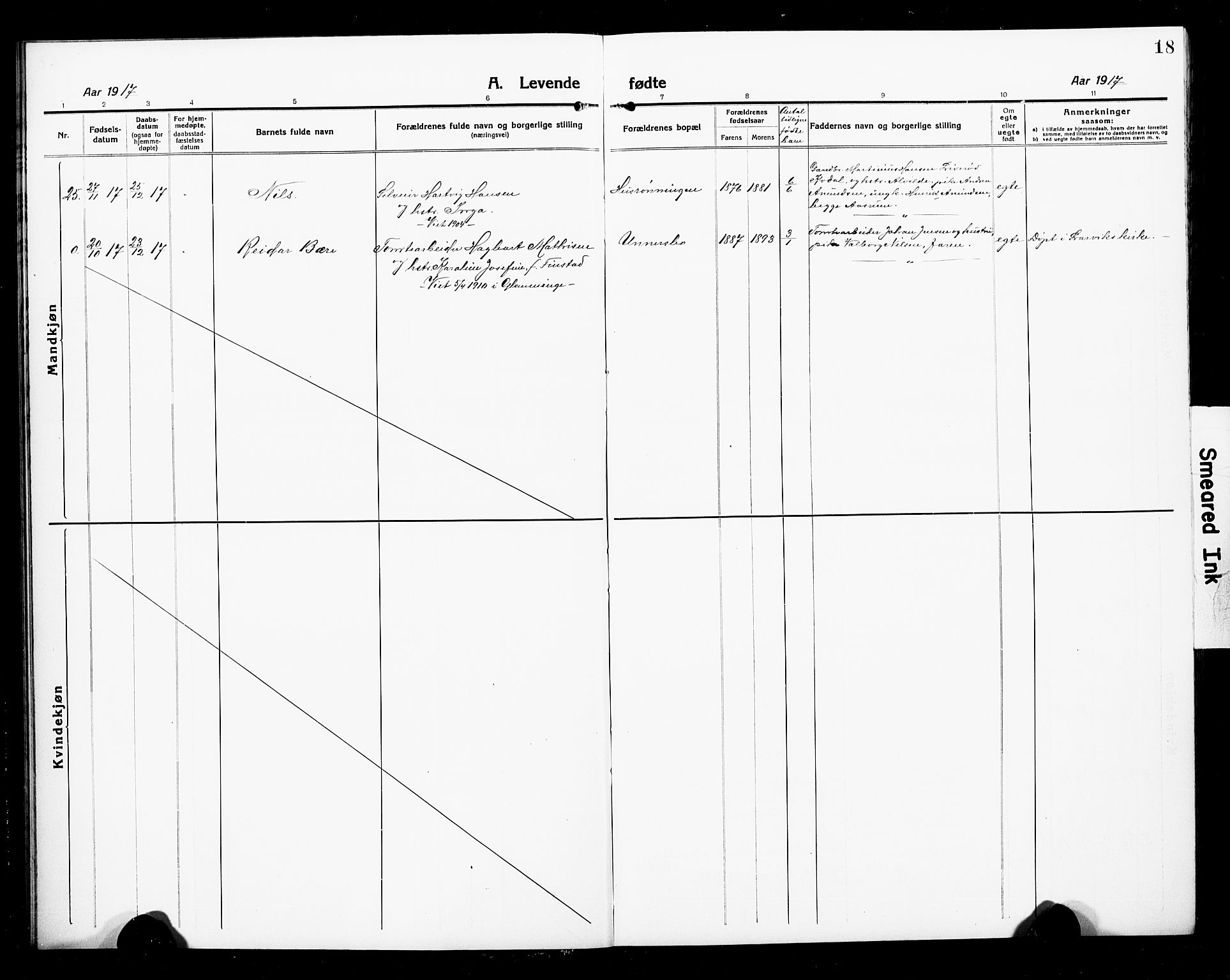 Hedrum kirkebøker, AV/SAKO-A-344/G/Ga/L0005: Parish register (copy) no. I 5, 1916-1930, p. 18