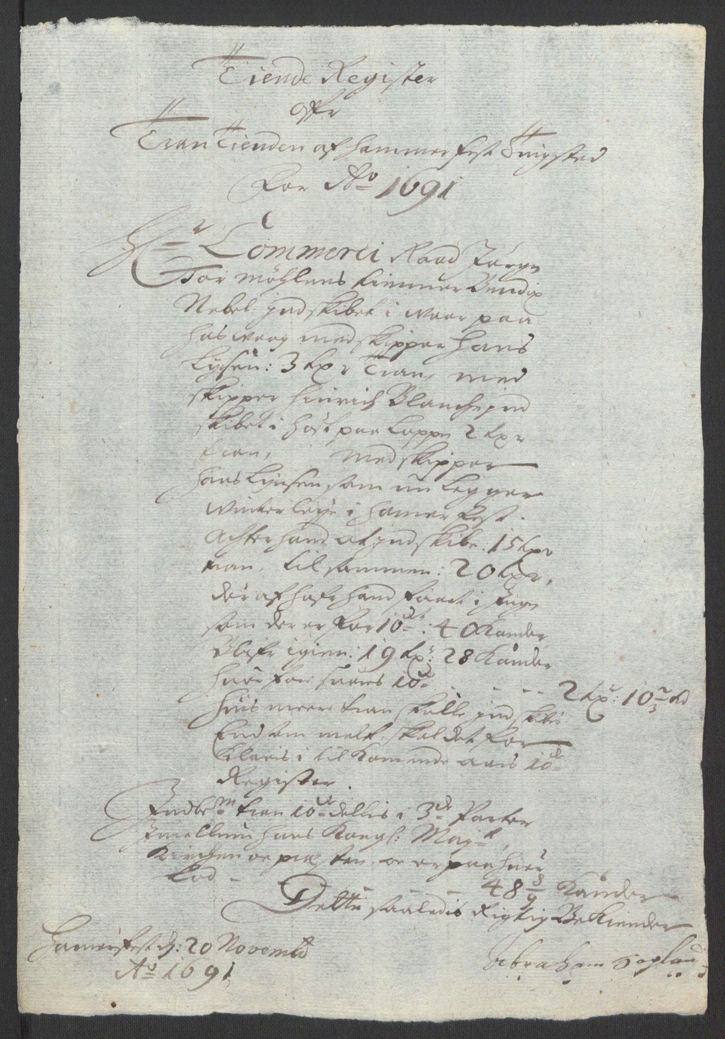 Rentekammeret inntil 1814, Reviderte regnskaper, Fogderegnskap, AV/RA-EA-4092/R69/L4851: Fogderegnskap Finnmark/Vardøhus, 1691-1700, p. 93