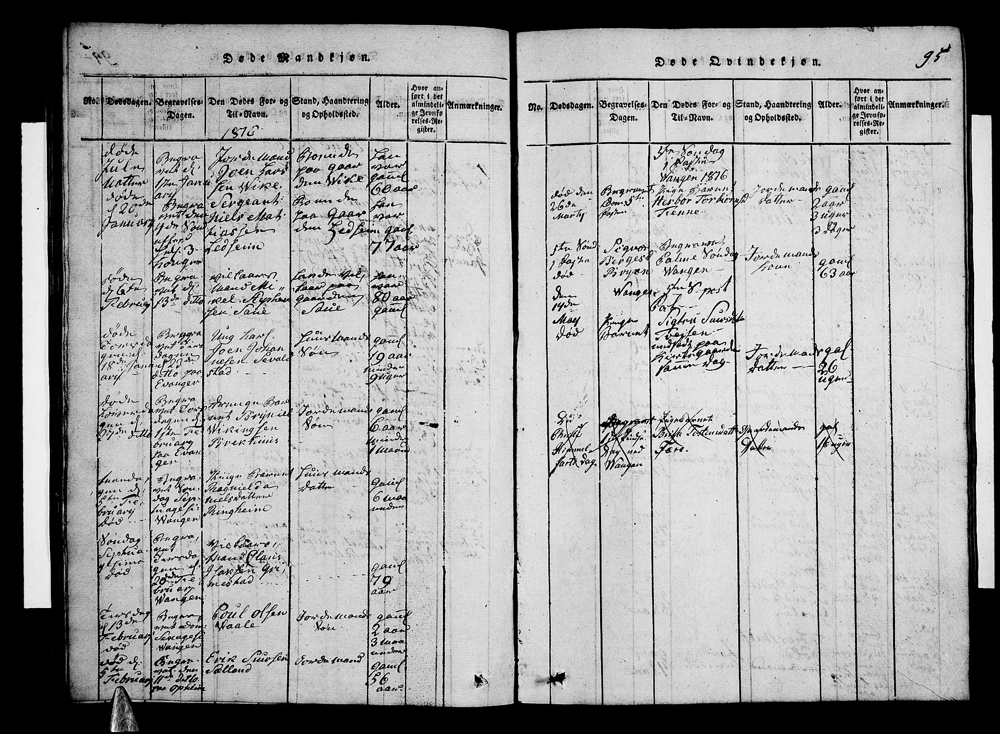 Voss sokneprestembete, AV/SAB-A-79001/H/Hab: Parish register (copy) no. A 1, 1816-1818, p. 95